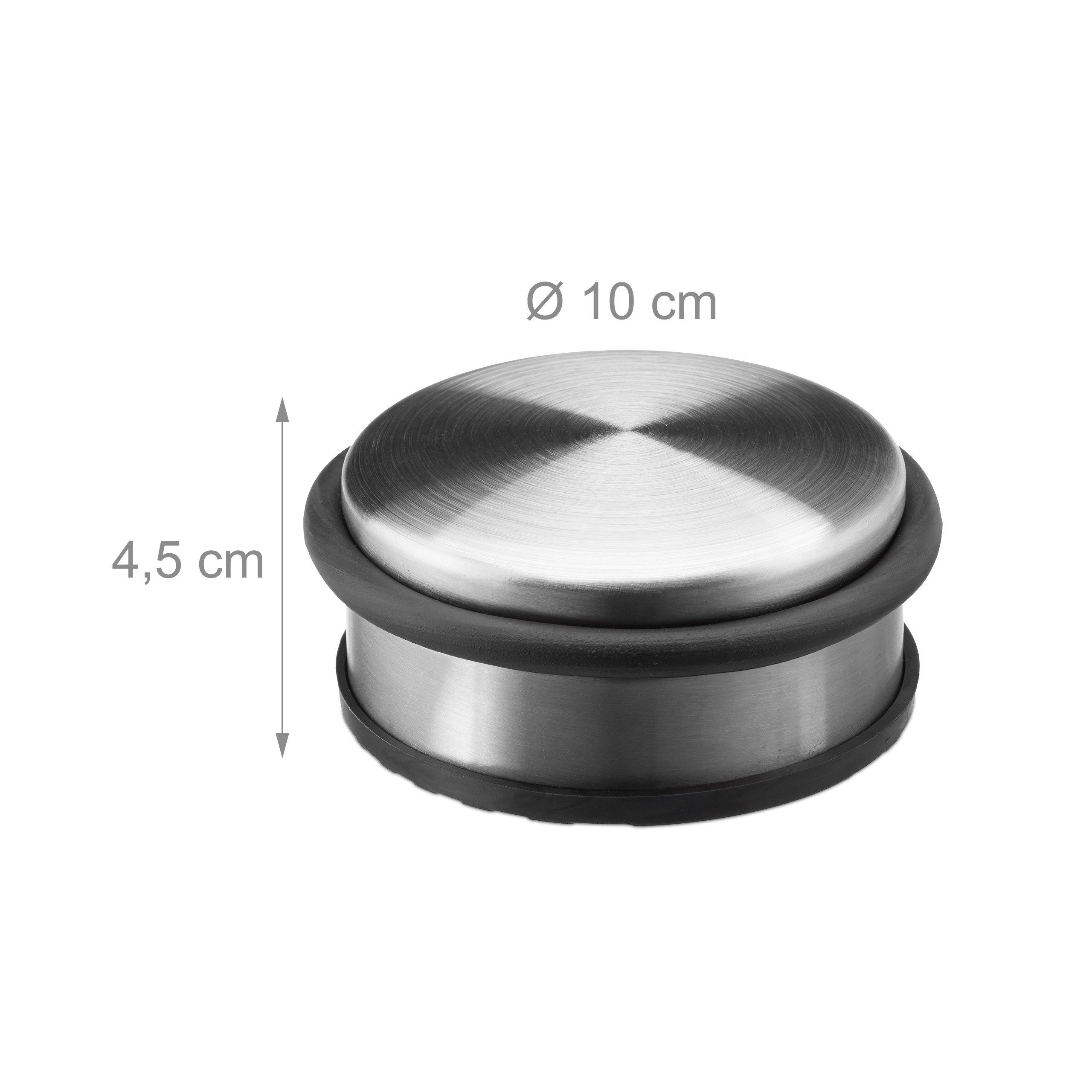 relaxdays Türstopper 4 x Türstopper Edelstahl günstig online kaufen