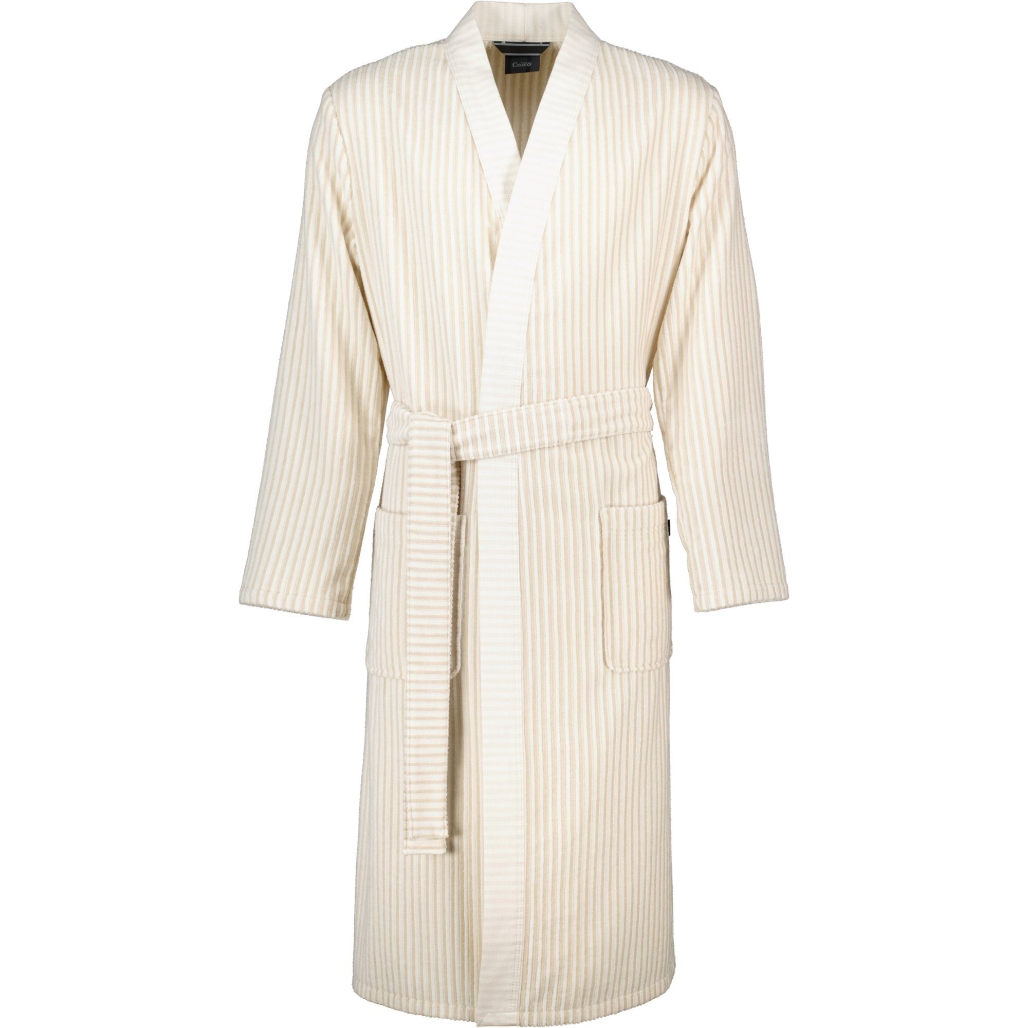 Cawö Herrenbademantel Struktur 5718 Kimono Frottier, Kimono, 100% Baumwolle