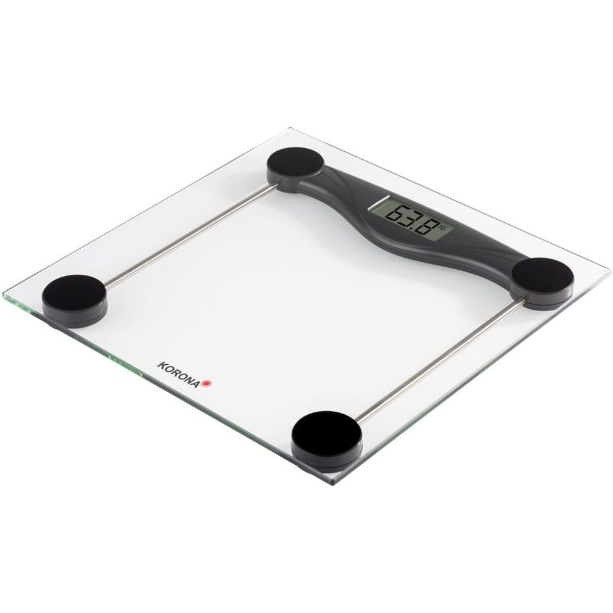 KORONA Personenwaage Glaswaage Personenwaage OLIVIA, 180 kg Tragkraft zeitloses Design