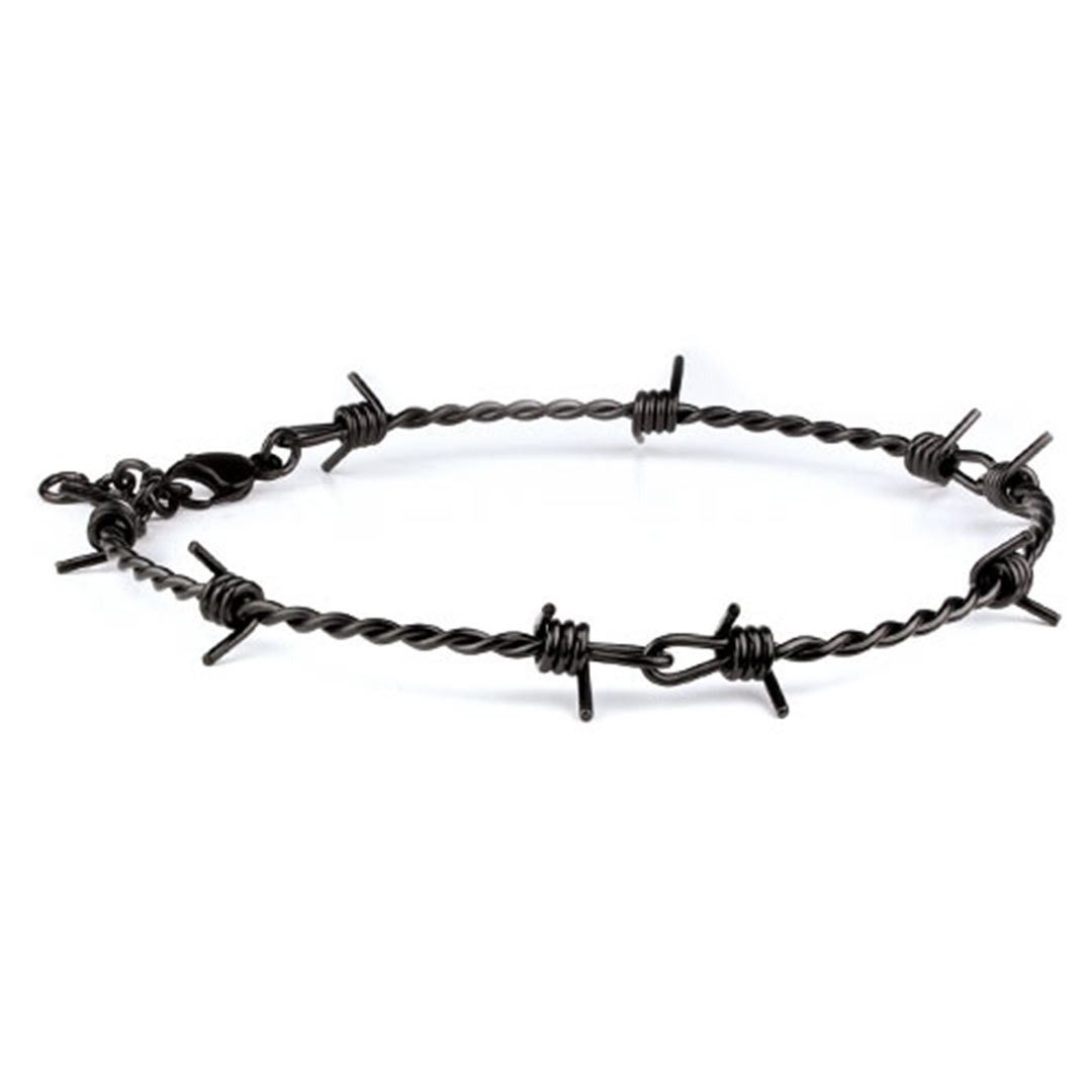 etNox Edelstahlkette Stacheldraht Kette, pflegeleicht