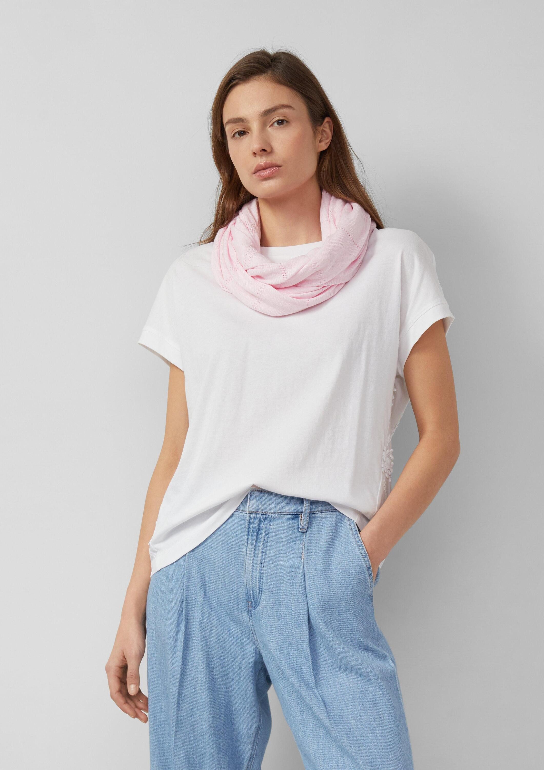 s.Oliver Loop Snood, Loop-Schal aus Feinstrick mit Strickmuste günstig online kaufen