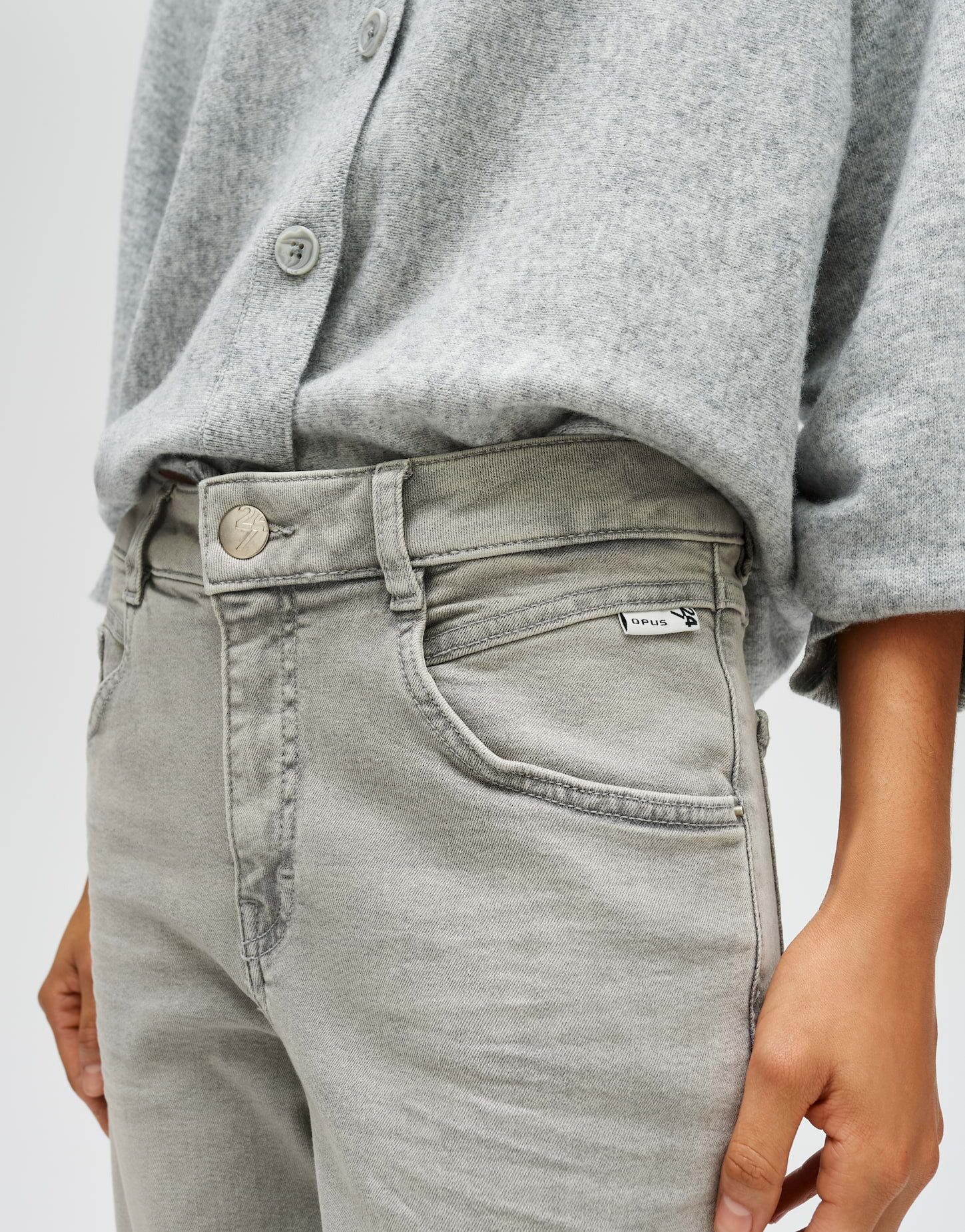 OPUS 5-Pocket-Jeans Minah honesty aus robustem Denim Klassischer gerader Verlauf mit elastischem Denimkomfort – Bild 4 von 5