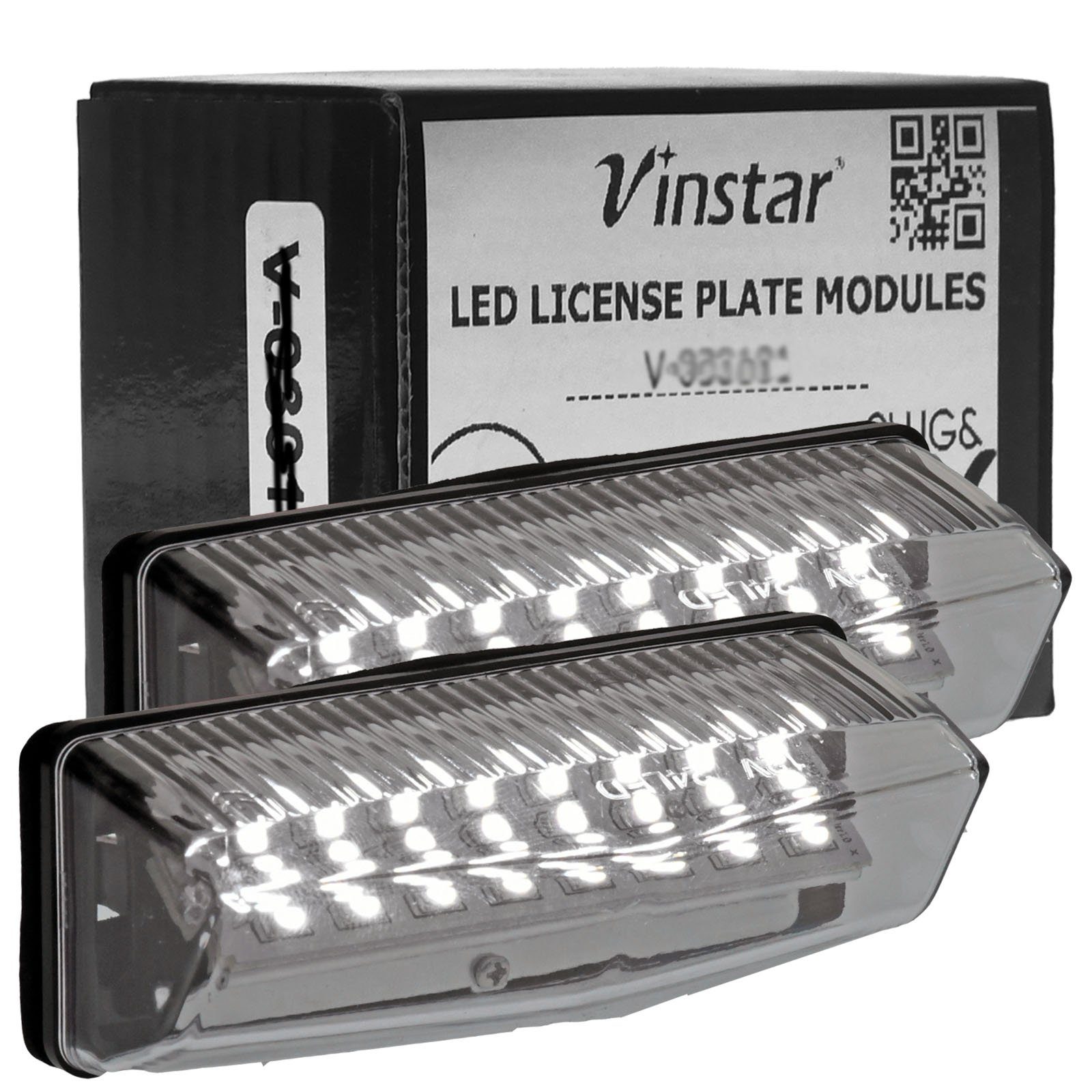 Vinstar KFZ-Ersatzleuchte LED Kennzeichenbeleuchtung E-geprüft für TOYOTA LEXUS, kompatibel mit: TOYOTA Prius 2009- Matrix 2008- LEXUS CT200H