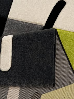 Teppich Kjer, my home, rechteckig, Höhe: 18 mm, mit handgearbeitetem Konturenschnitt im 3D-Design, Kurzflor