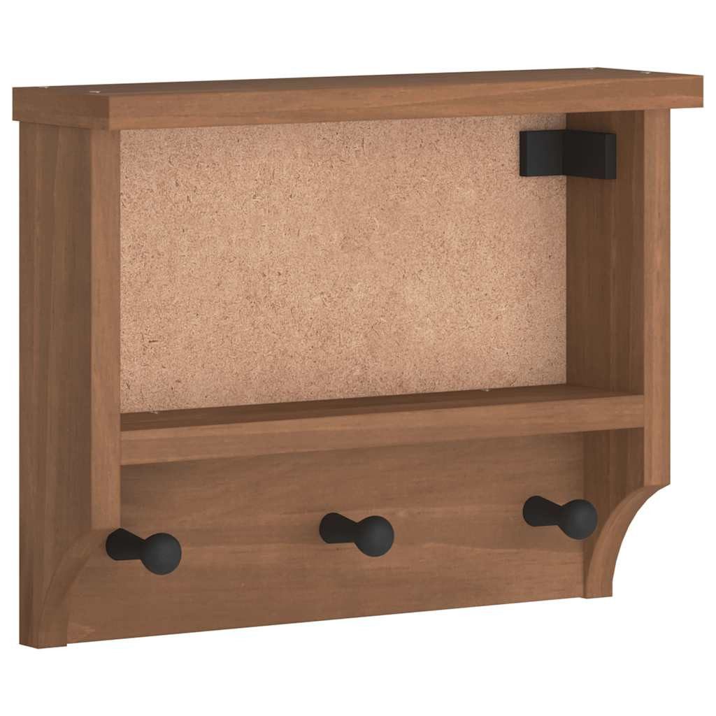 vidaXL Шкафыständer Wandgarderobe SANDNES 45x12x35 cm Massivholz Kiefer, (1 St)