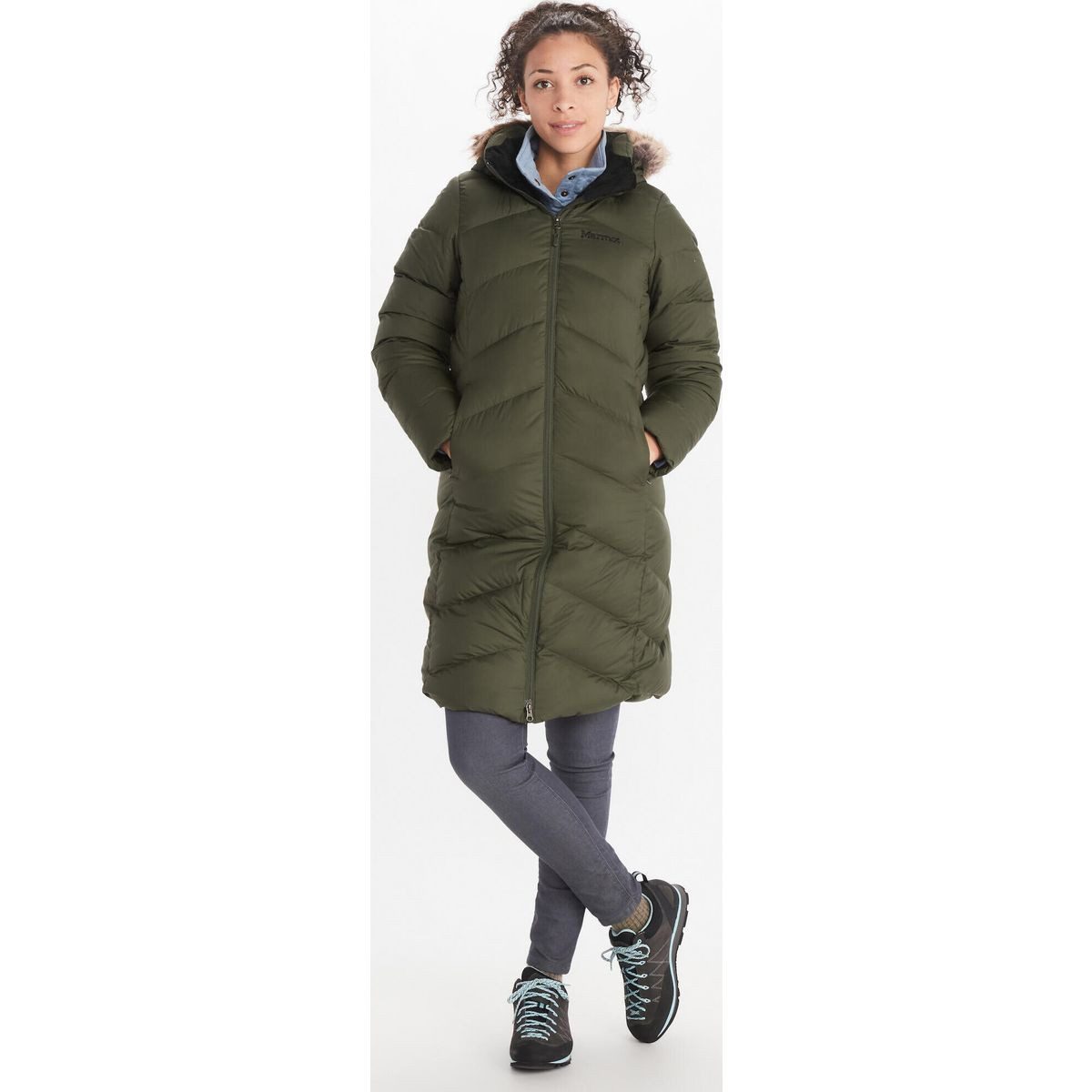 Marmot Outdoorjacke Wm's Montreaux Coat Eleganter Damenmantel mit 700er Daunenfüllung, wasserabweisend