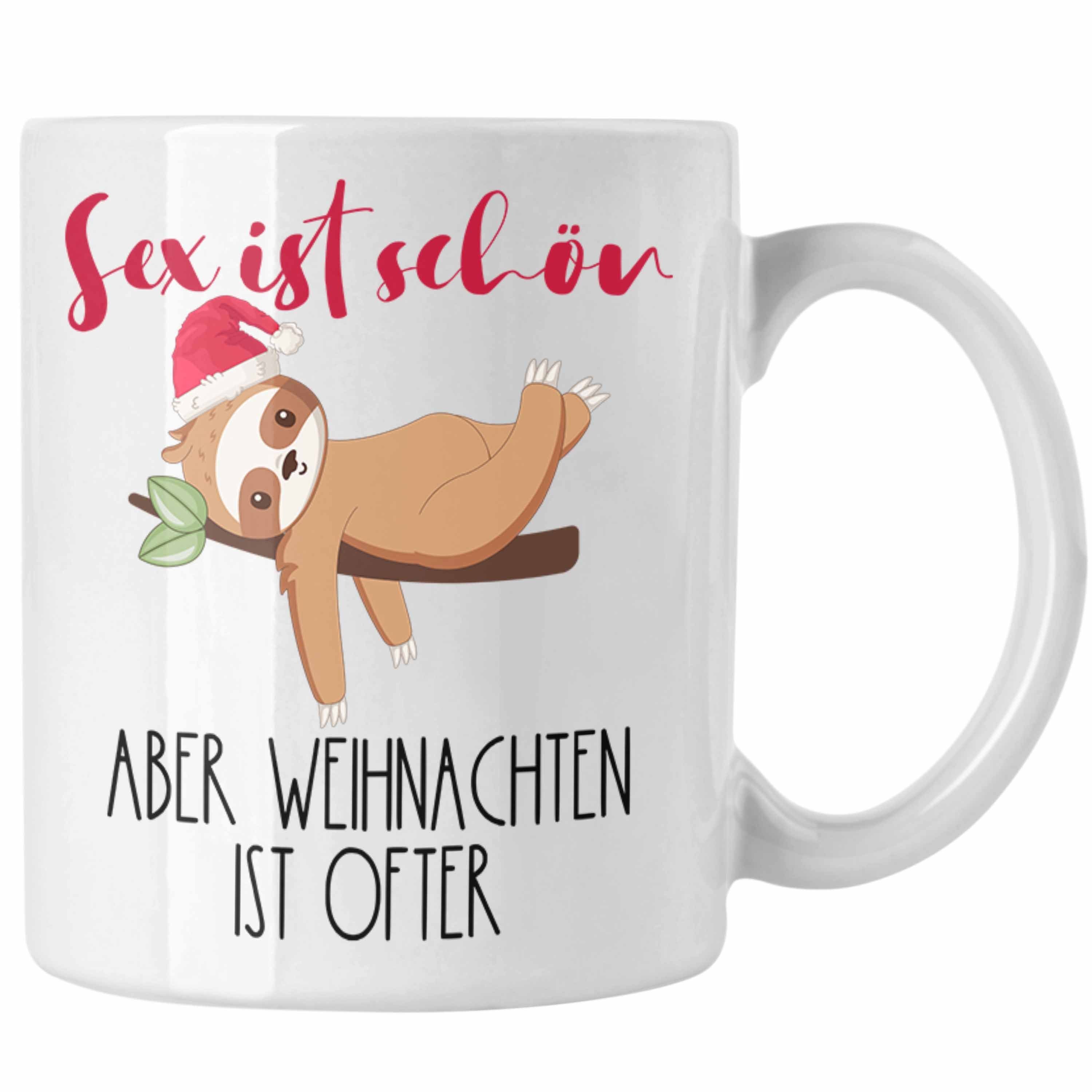 Trendation Tasse S** Ist Schön Aber Weihnachten Ist Öfter Tasse Geschenk Freunde mit Hu Weiss | Teetassen