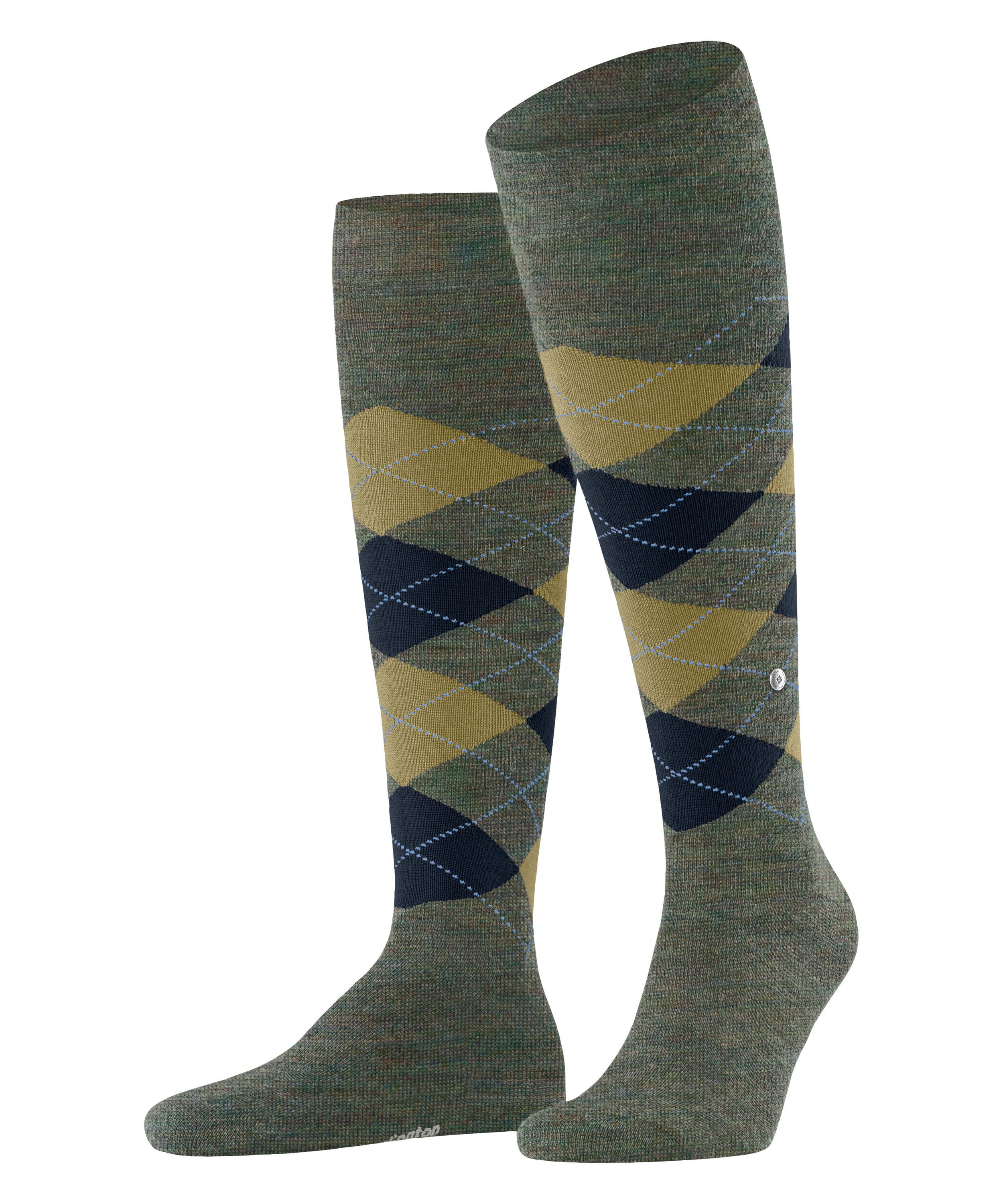 Burlington Kniestrümpfe Burlington Melange Edinburgh Herren (1-Paar) mit wärmender Schurwolle
