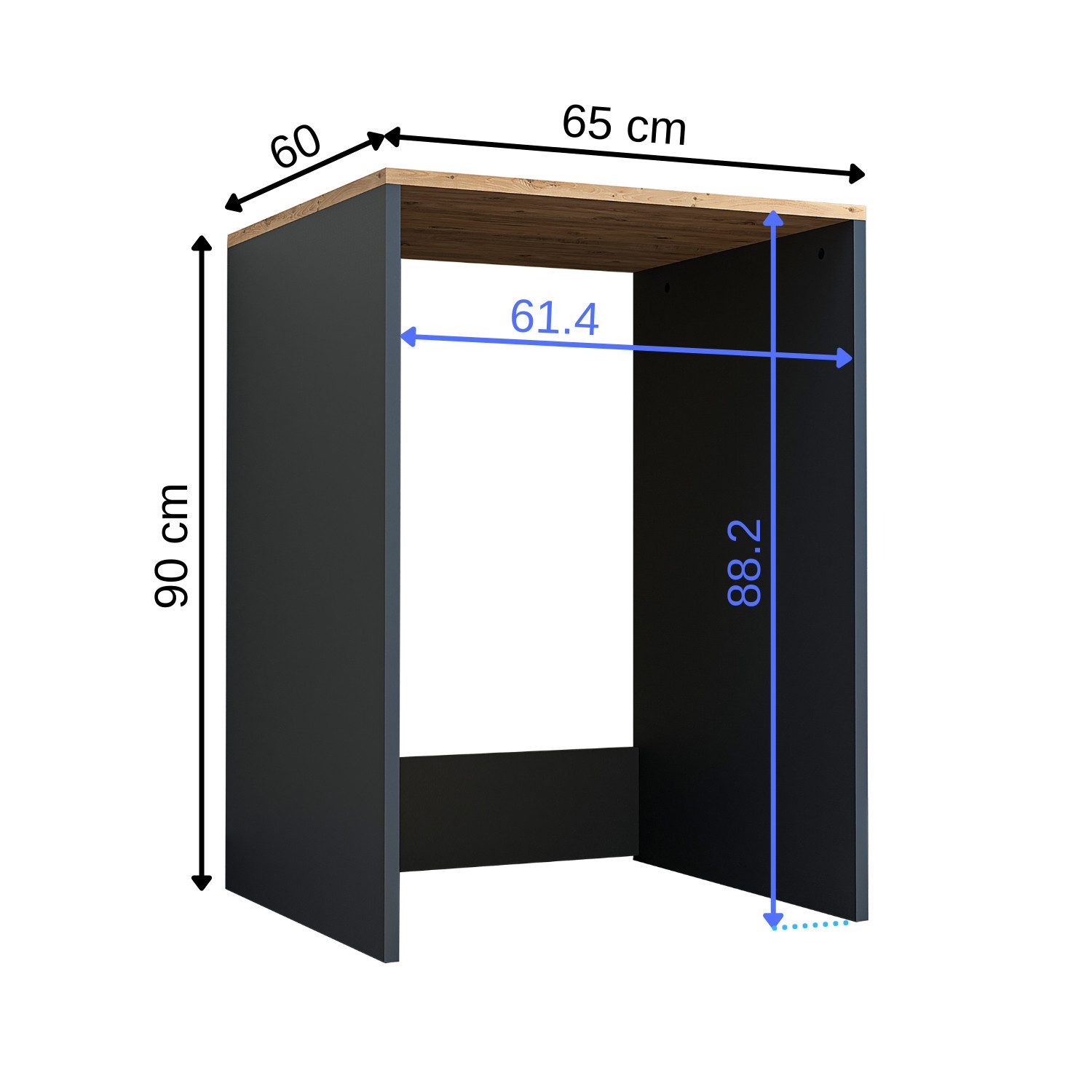Roomart Waschmaschinenunterschrank CMD-1 (Badezimmer Waschmaschinenüberbau günstig online kaufen