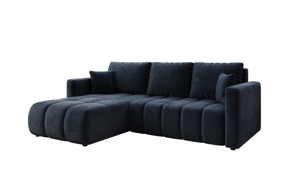 Luxusbetten24 Schlafsofa Designer Sofa Beatrice L in Samt, mit Schlaffunktion und Stauraum
