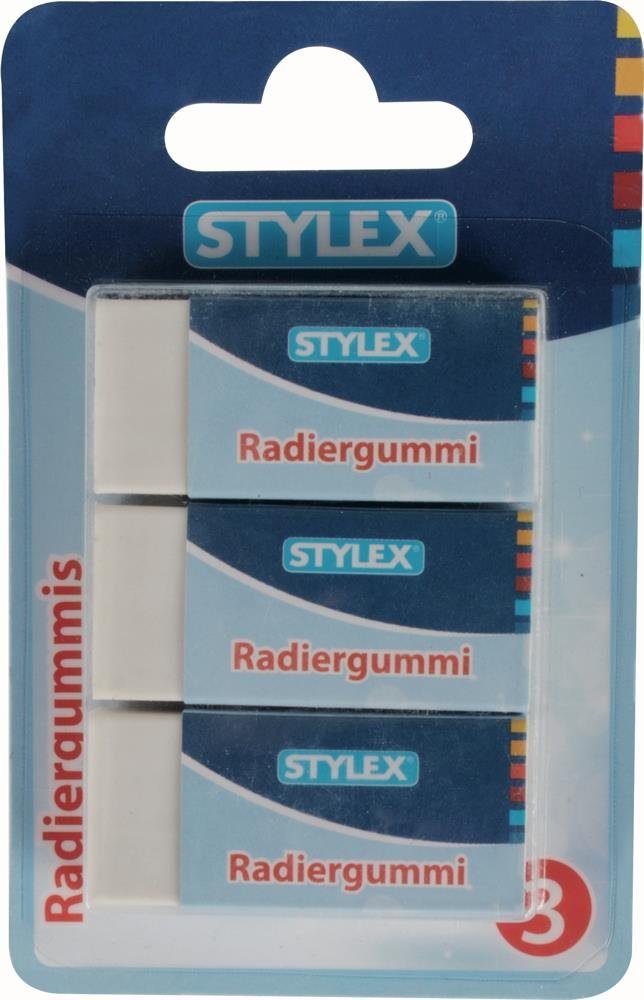 Stylex Kugelschreiber Stylex Radiergummis für Blei- und Buntstifte 3 Stück