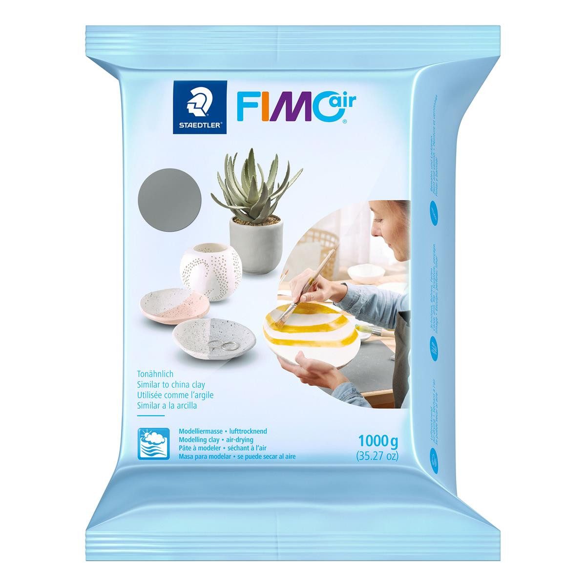 Modelliermasse STAEDTLER FIMO air 8101 Modelliermasse - grau - 1000 g