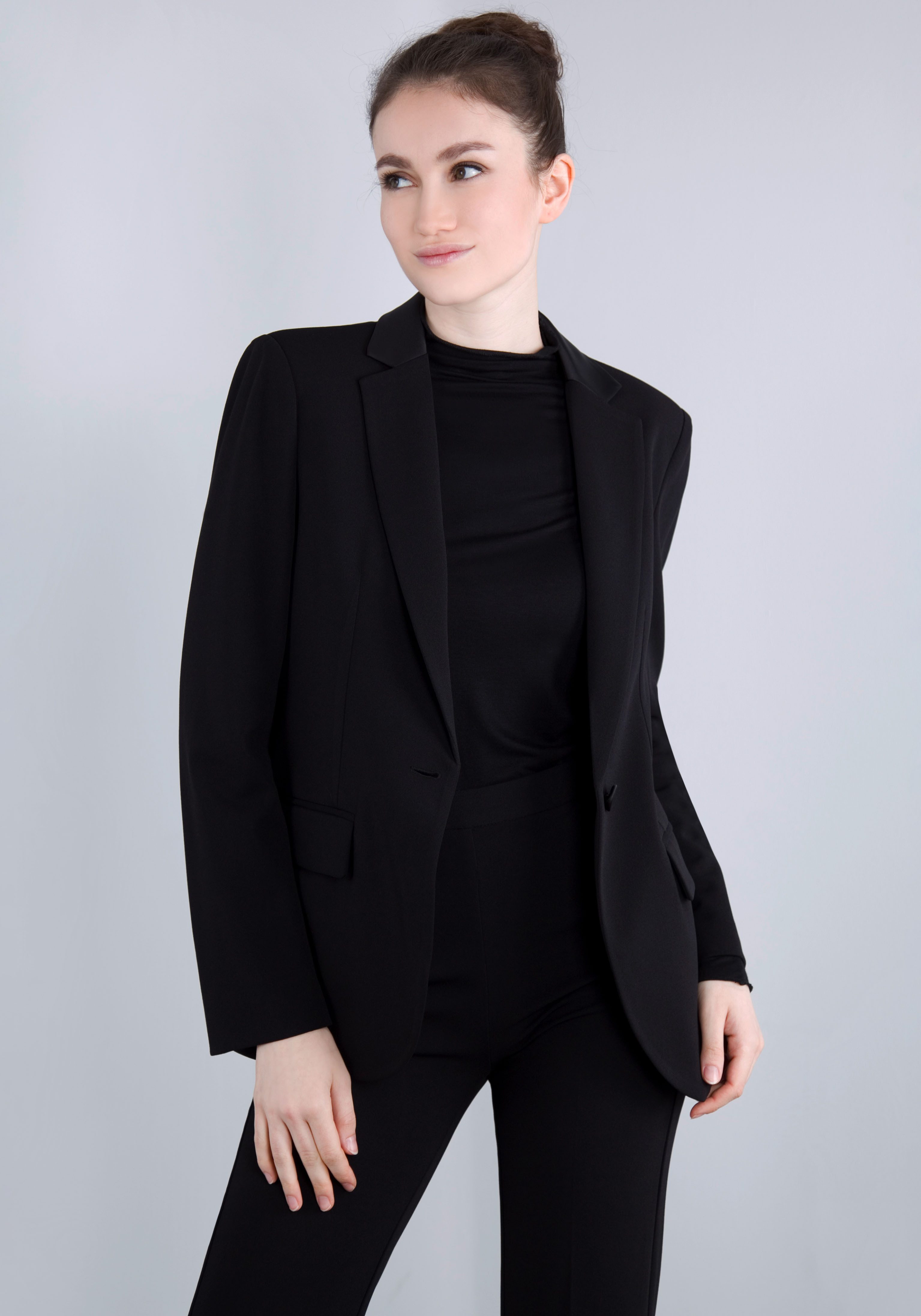 IMPERIAL Longblazer mit Satindetails und Stretch günstig online kaufen