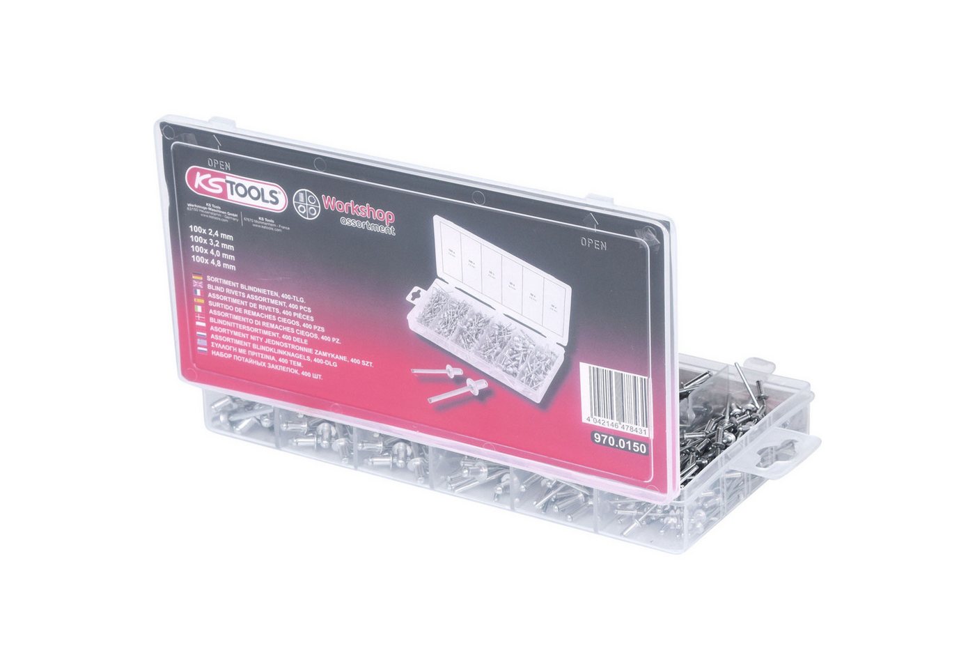 Thumbnail - KS Tools Montagewerkzeug KS TOOLS Sortiment Blindnieten 400tlg. - 970.0150