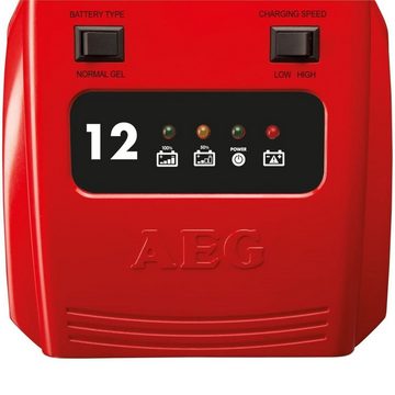 AEG Ladegerät AG1212 12A Normal/AGM/Gel Autobatterie-Ladegerät (Auto PKW Batterie-Lader Akku Erhaltungsladefunktion Saison-Fahrzeuge)
