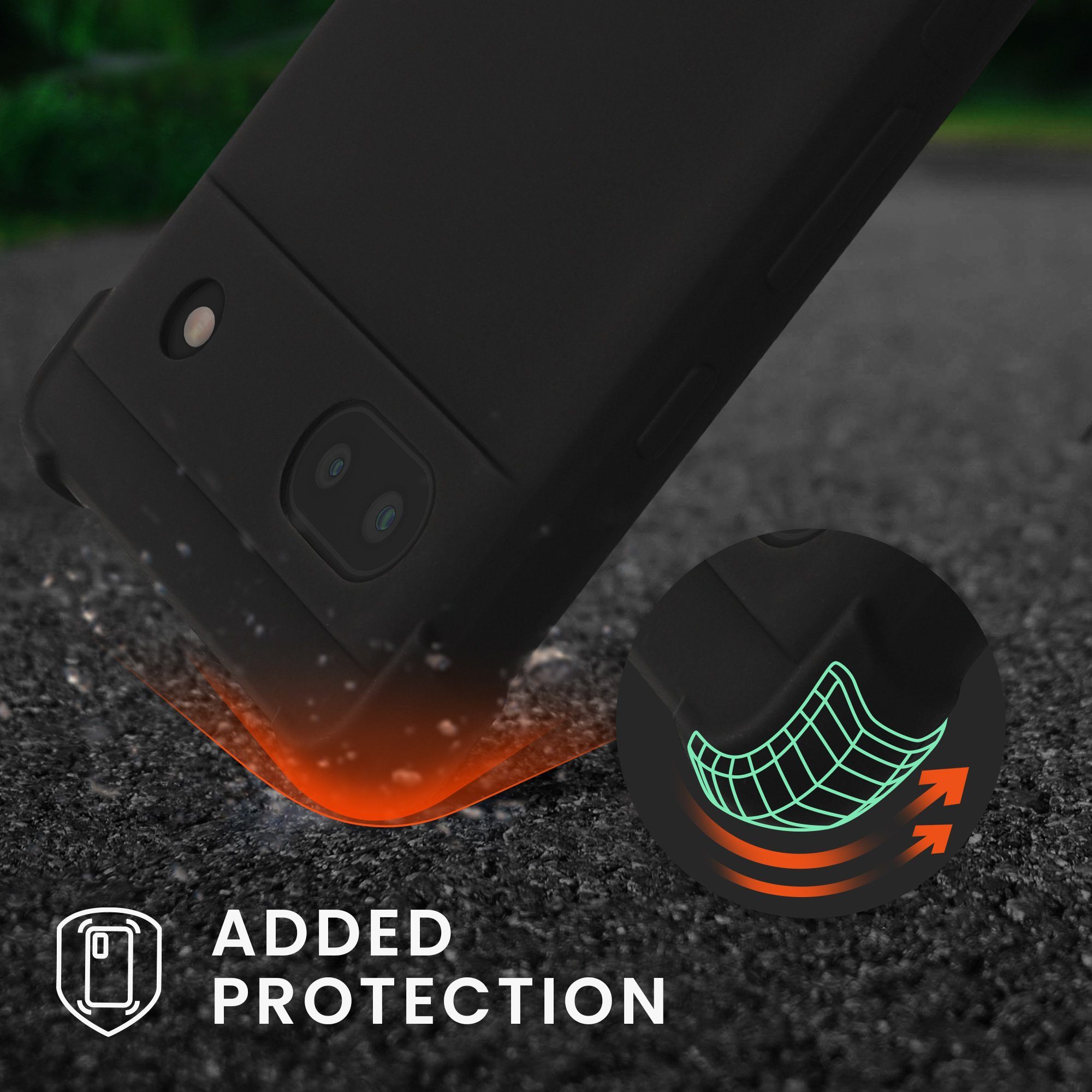 kwmobile Handyhülle Hülle für Google Pixel 6a, mit Metall Kette zum Umhängen - Silikon Handy Cover Case Schutzhülle
