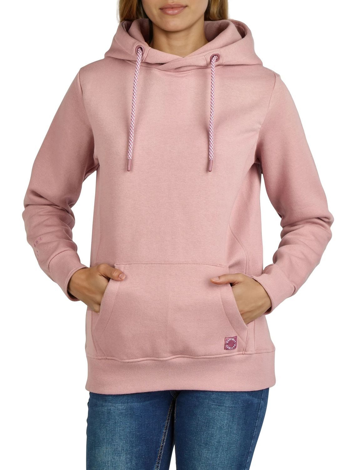 DENIMFY Kapuzenpullover Damen Hoodie DFEmma Regular Fit Longsleeve Sweatshirt mit Kängurutasche