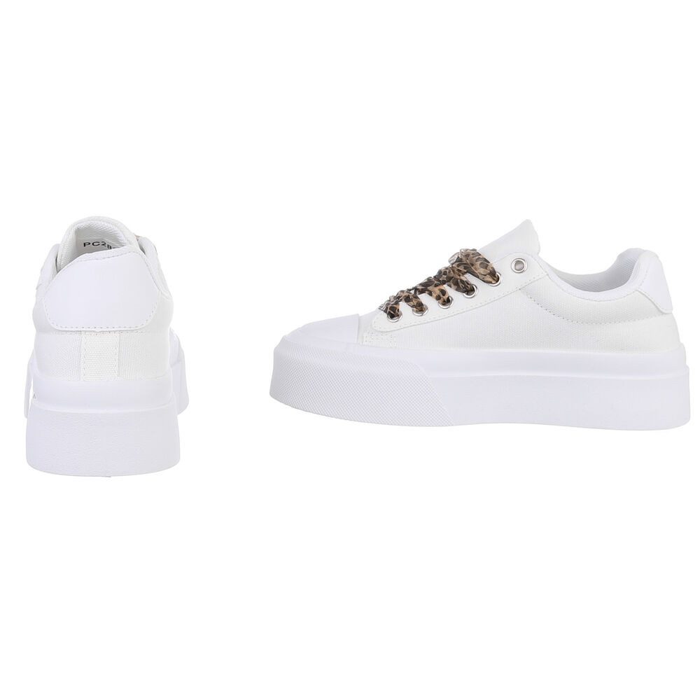 Ital-Design Damen High-Top Freizeit Sneakerboots (88671511) Flach Sneakers High in Weiß