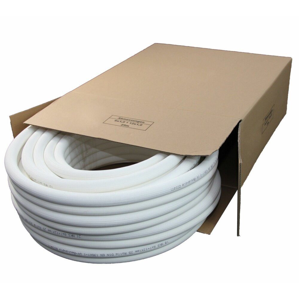 Kupferrohr Vorisoliertes Einzelkupferrohrleitung (Metrisch) 25m, UV-beständige, geprägte Oberfläche