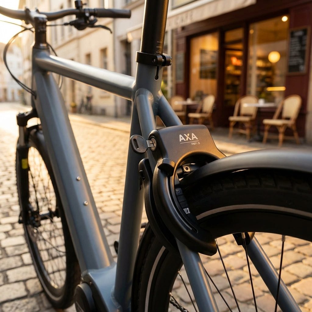 AXA Rahmenschloss Rahmenschloss AXA Ren 2 Retractable schwarz, Schlüssel abziehbar