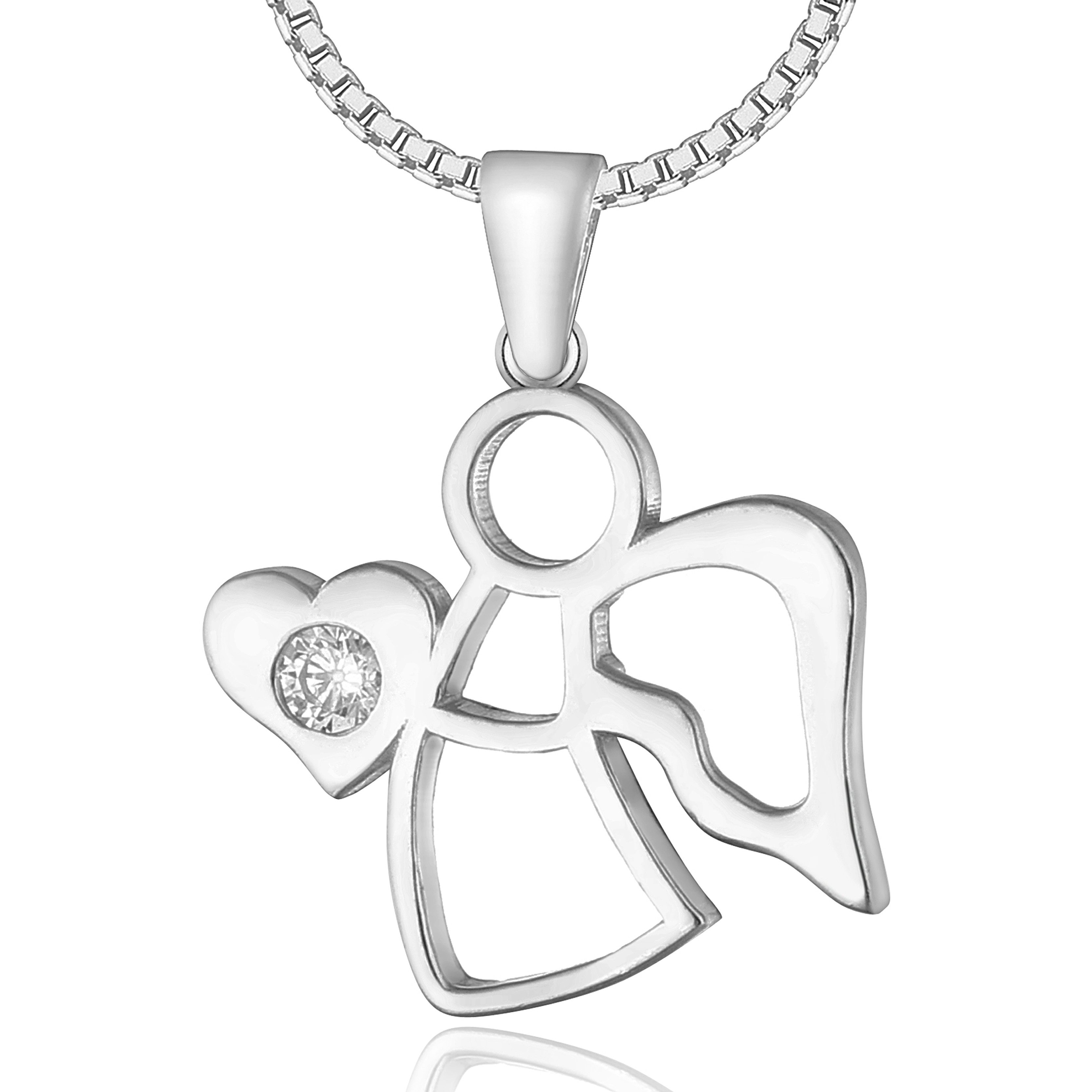 Kette mit Anhänger Engel Mädchen Kinder Schutzengel Anhänger mit Kette