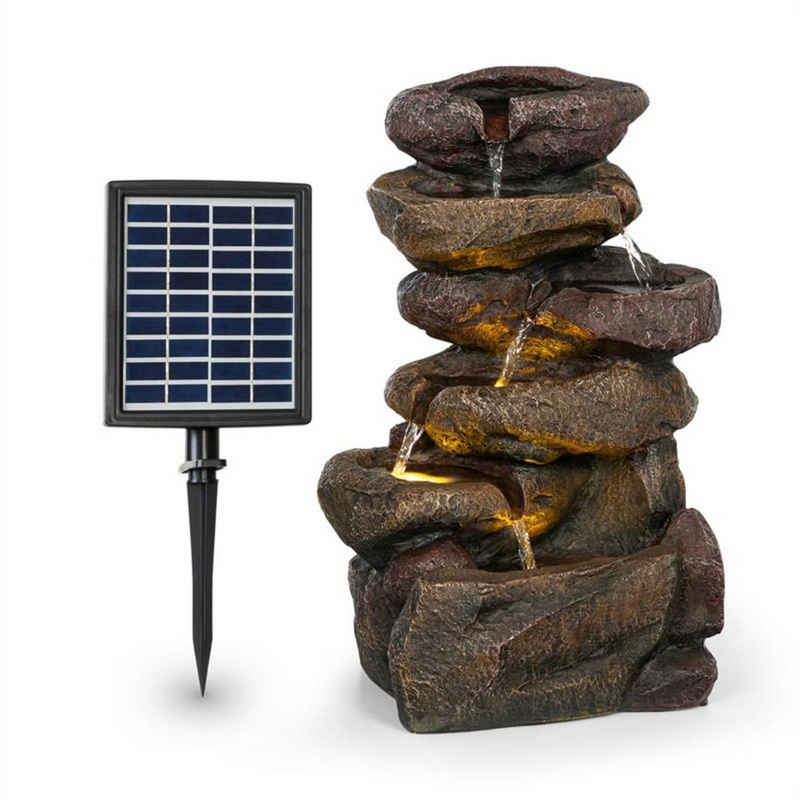blumfeldt Wasserspiel »Savona Solarbrunnen 2,8 W Polyresin 5h Akku LEDs Steinoptik«, 30 cm Breite