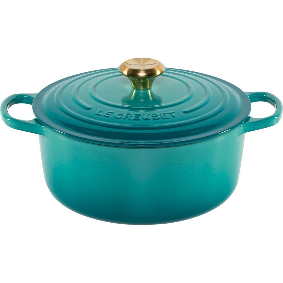 LE CREUSET Kochtopf Signature Bräter rund 26 cm bleu riviera