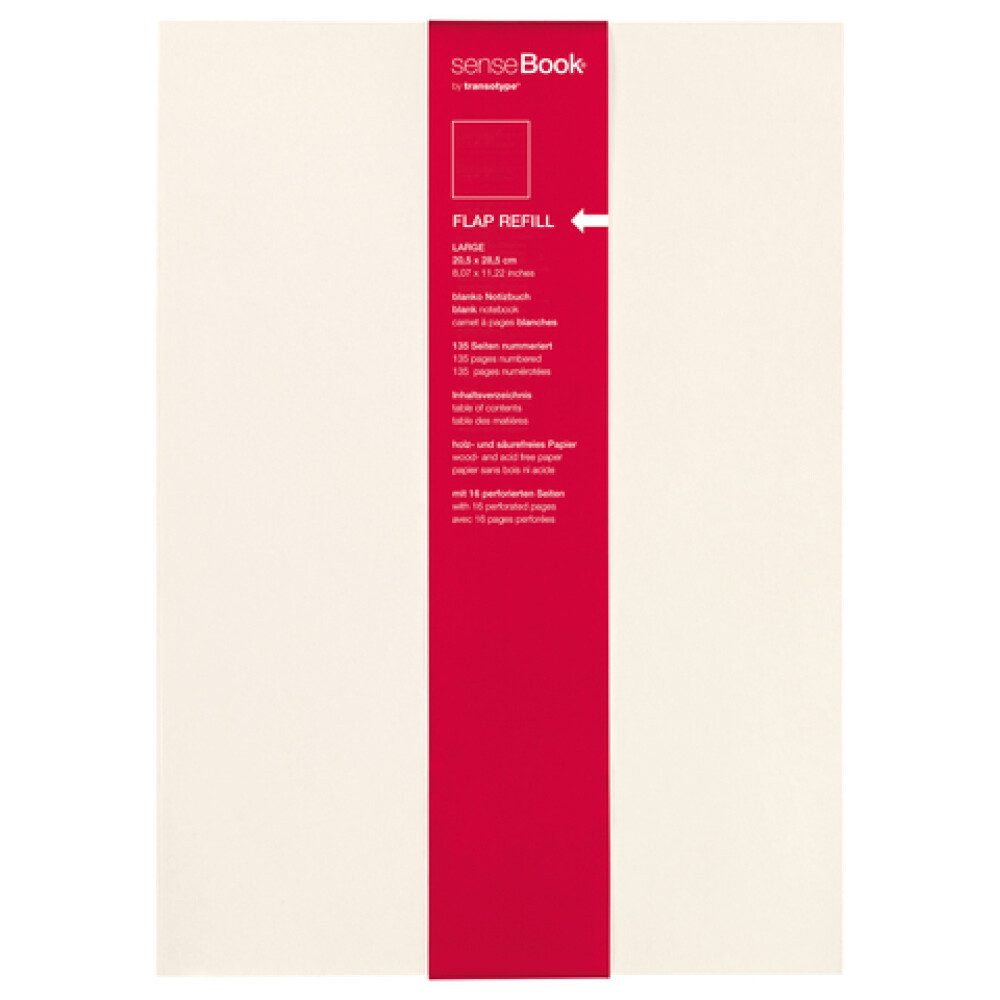 Alpen Aquarellpapier Flap Refill L blanko: Hochwertiges Nachfüllpapier für Notizbücher.