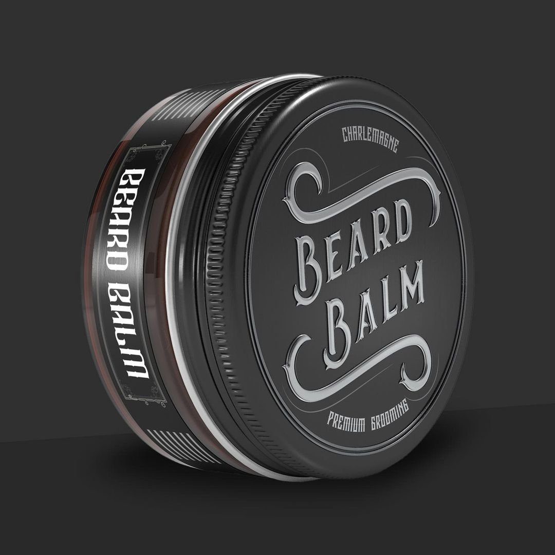 Charlemagne Premium Bartbalsam Charlemagne Beard Balm - Leather -, gepflegter Bart ohne Juckreiz