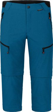 Bergson Zip-off-Hose LEBIKO Doppel Zipp-Off mit T-ZIPP Herren Wanderhose, robust elastisch, Normalgrößen, Saphir blau