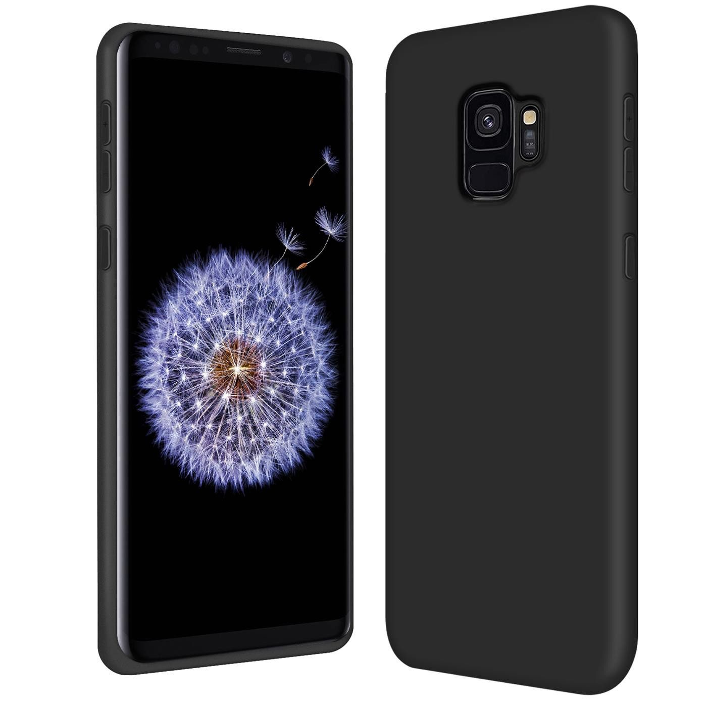 CoolGadget Handyhülle Silikon Case für das Samsung Galaxy S9 Slim TPU Cover 5,8 Zoll, Weiche Schutz Hülle mit Innen Fleece aus Stoff Handy Tasche