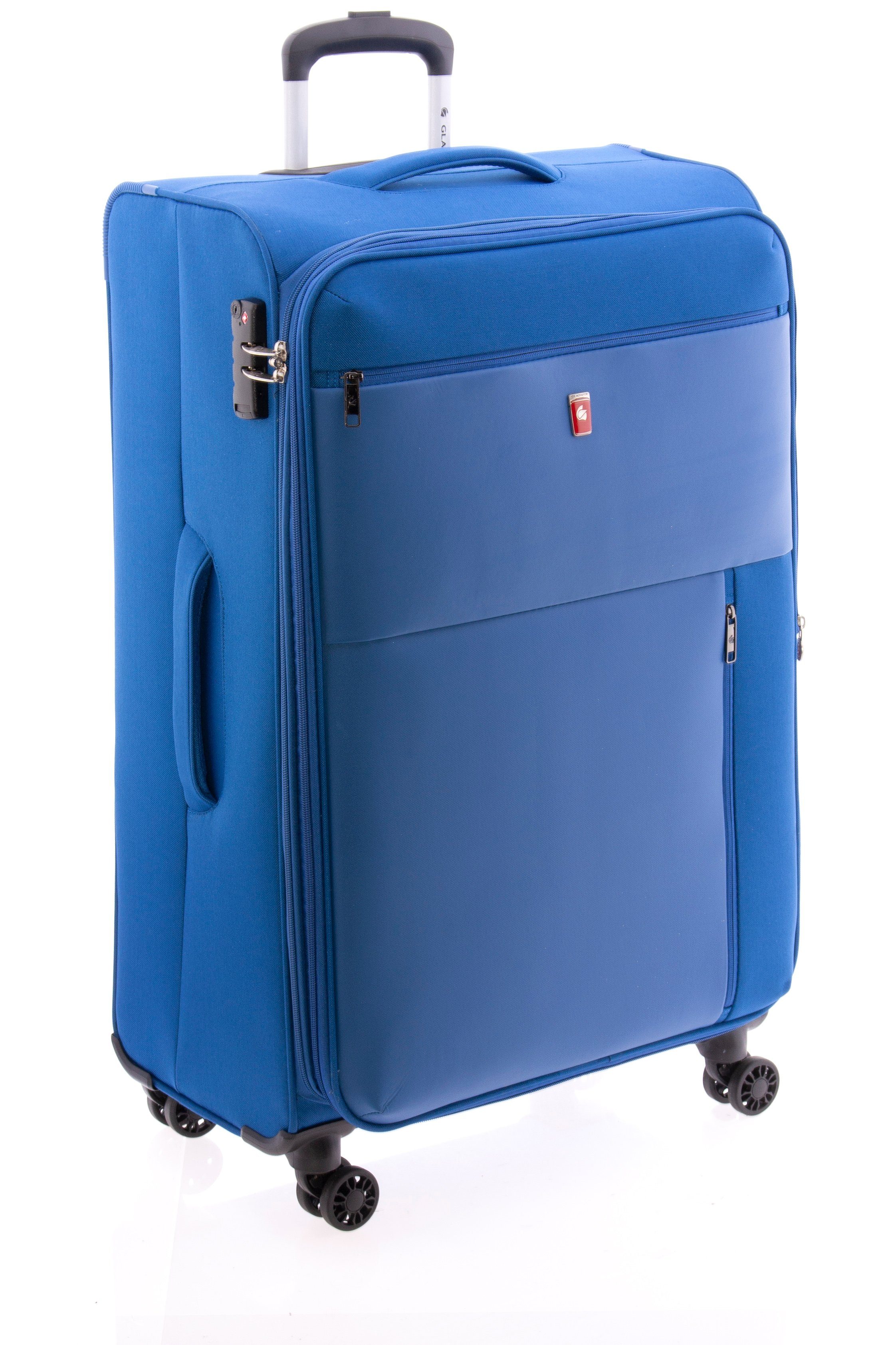 GLADIATOR Weichgepäck-Trolley XL - - kg, TSA-Schloss, div. 4 Rollen, 102/113 3,6 cm Farben 78 blau Liter, Volumen