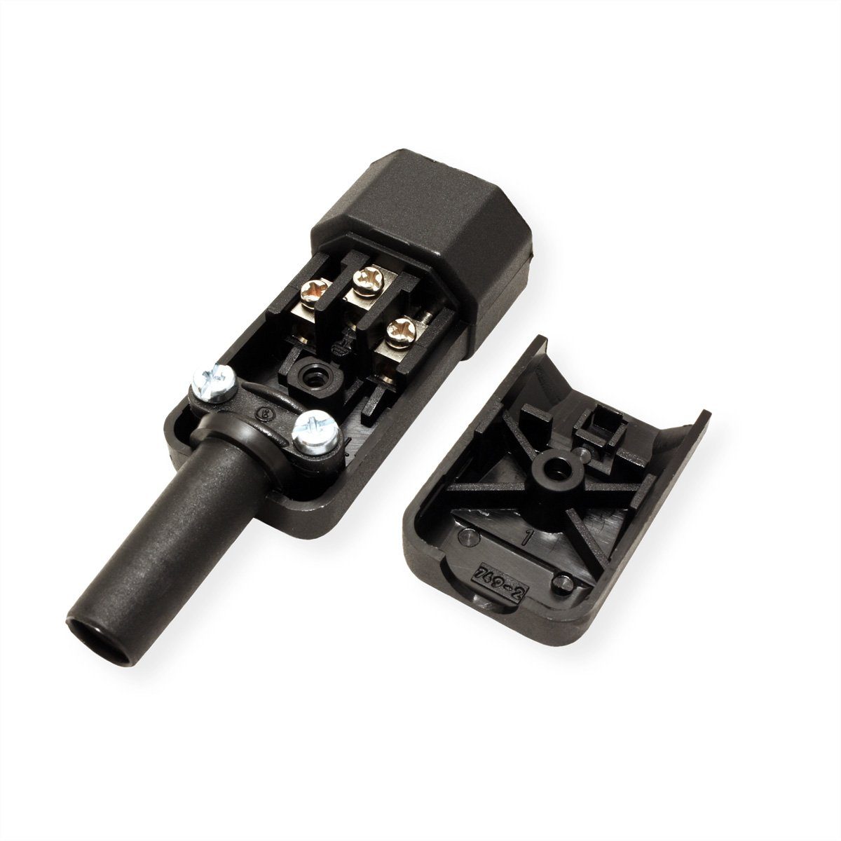 Bachmann Kaltgerätestecker IEC320 C14 10A/250VAC Stromadapter, Schraubanschluß, 915.171