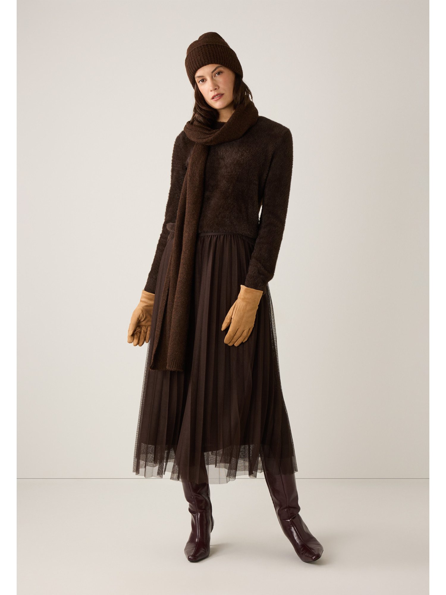 MORE&MORE Rundhalspullover superweicher, haariger Kuschelpullover günstig online kaufen