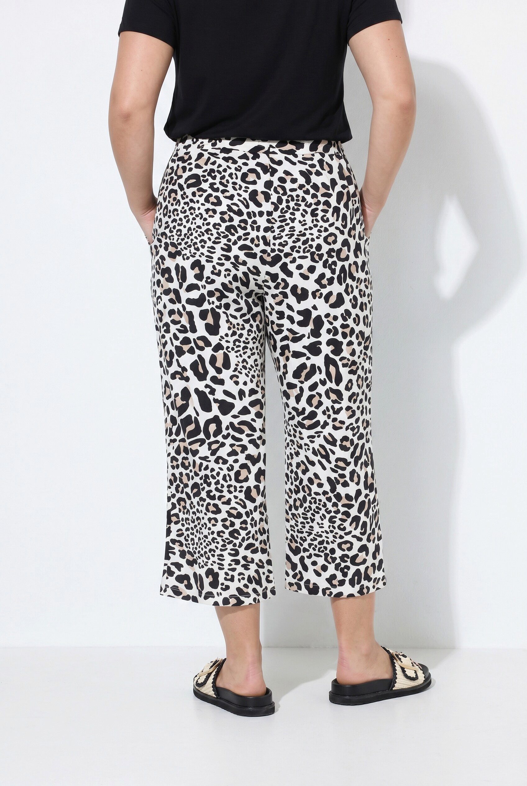 Angel of Style Culotte Culotte gerades Bein Leomuster Elastikbund