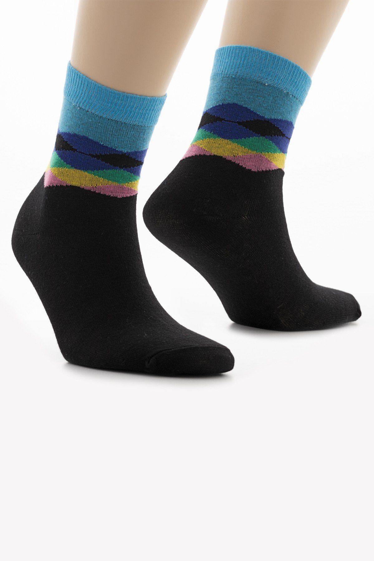 80% Polyamid 1MRE, / damen, 4% 16% Elastan / Bunt, Jumeon Baumwolle Socken