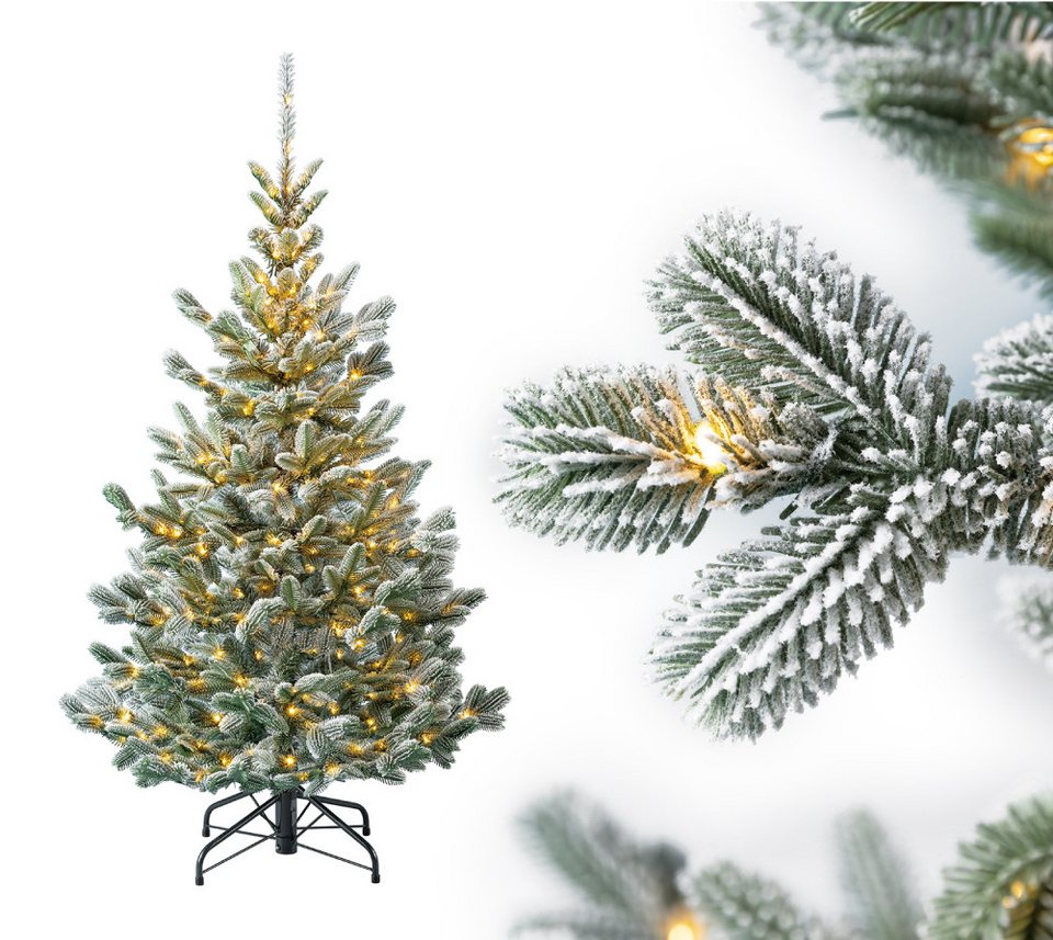Evergreen Classics Künstlicher Weihnachtsbaum Nobilis Kiefer, LEDs, Kunstschnee