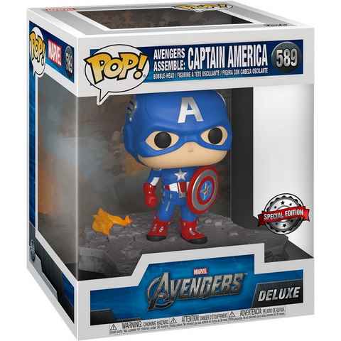 Funko Spielfigur Marvel Avengers Captain America Deluxe 589 SP Pop!