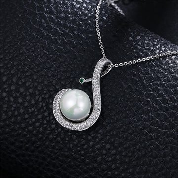 Rouemi Choker-Set Damen Halskette Set, Imitation Perlen Premium Halskette Ohrringe