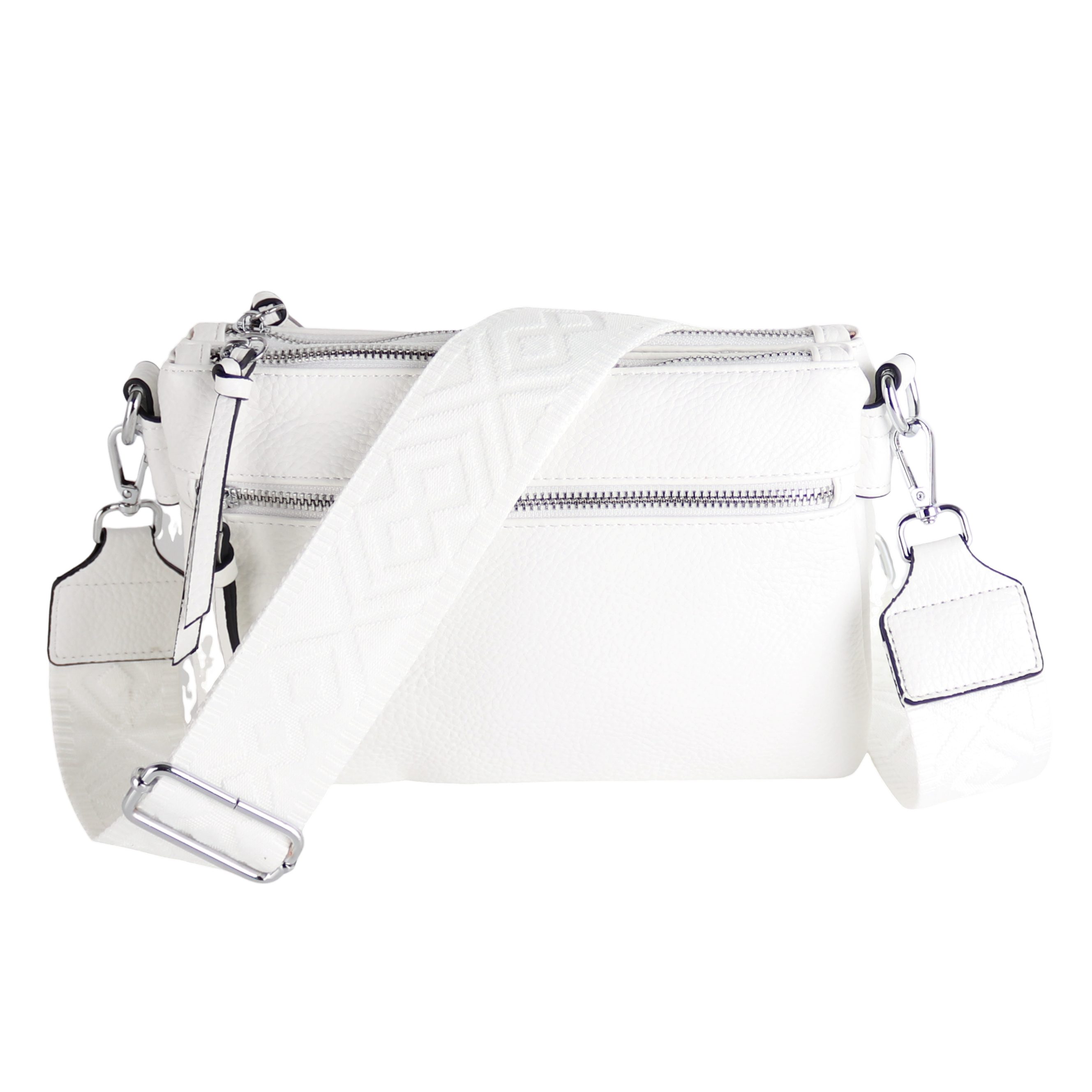 MIRROSI Umhängetasche Damen, Veganleder Crossbody Tasche Bag, Schultertasche (Extra dünnes Design mit einem 5 cm breiten Tragegurt, 24,5x17x3cm (BXHXT), gemusterten & verstellbaren Schulterriemen