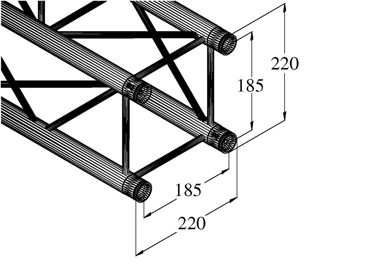 Thumbnail - Alutruss Rahmentraverse ALUTRUSS DECOLOCK DQ4-S4000 4-Punkt-Traverse sw