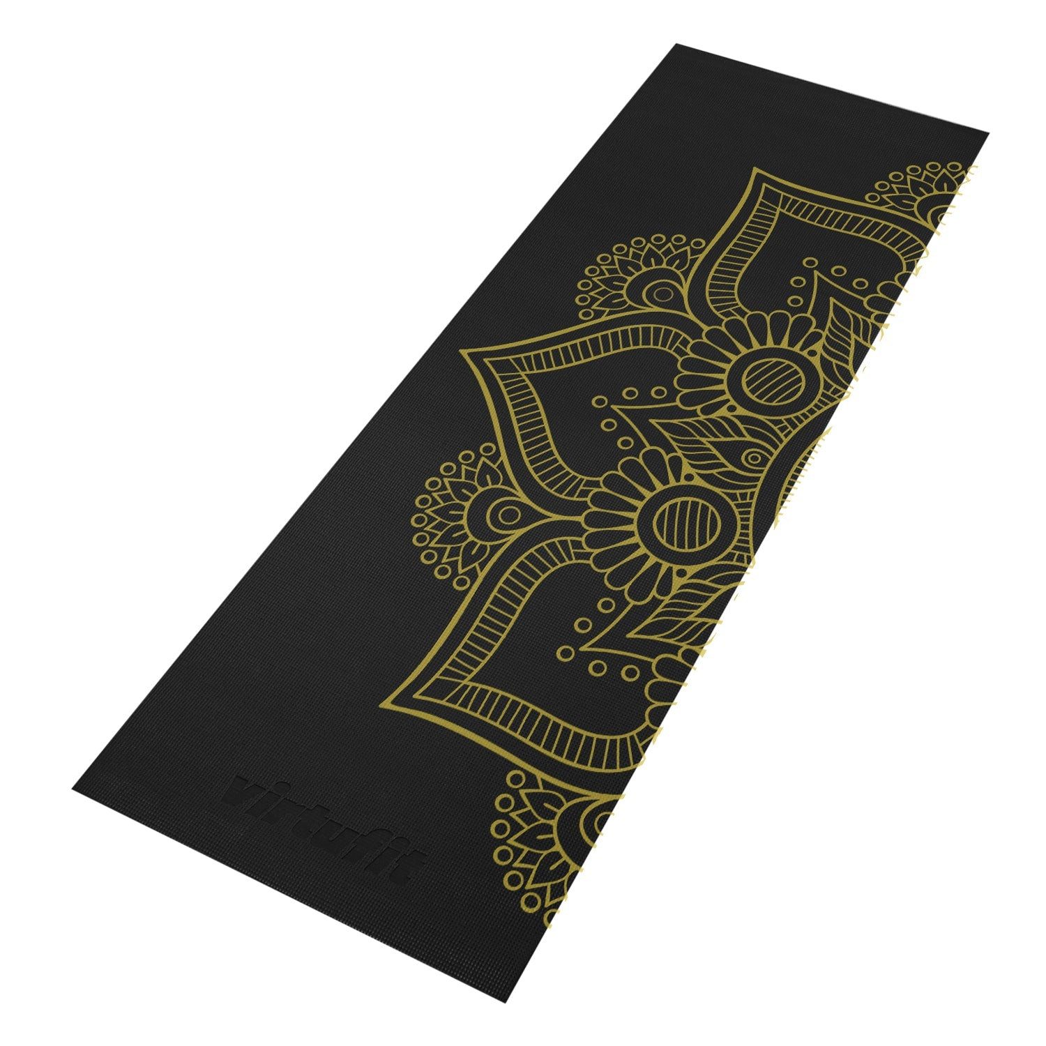 VirtuFit Yogamatte Premium - 183 x 61 x 0,4 cm - Onyx Black Mandala – Bild 4 von 5