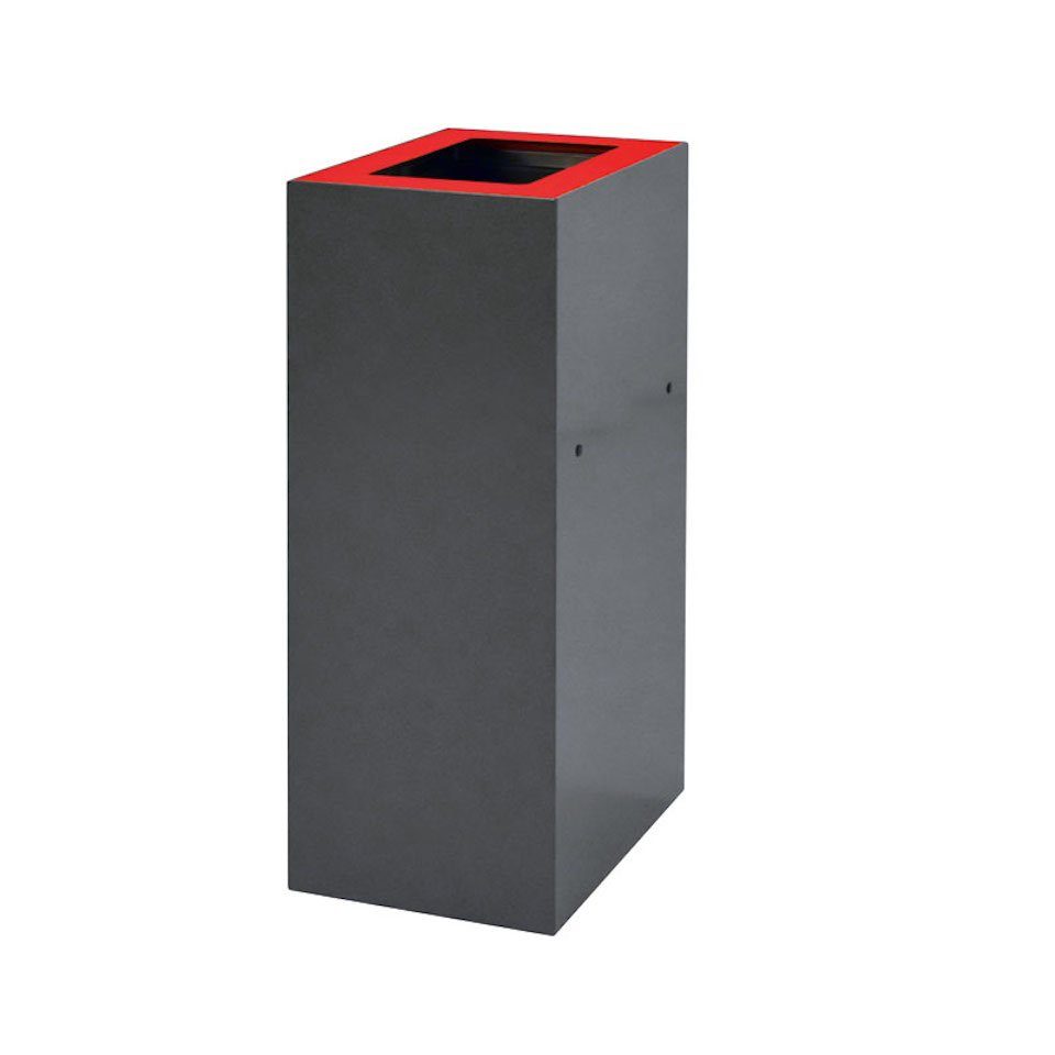 modulare für PROREGAL® mit 60 Deckel Rot L, Abfalltrennanlage Anthrazit Mülltrennsystem