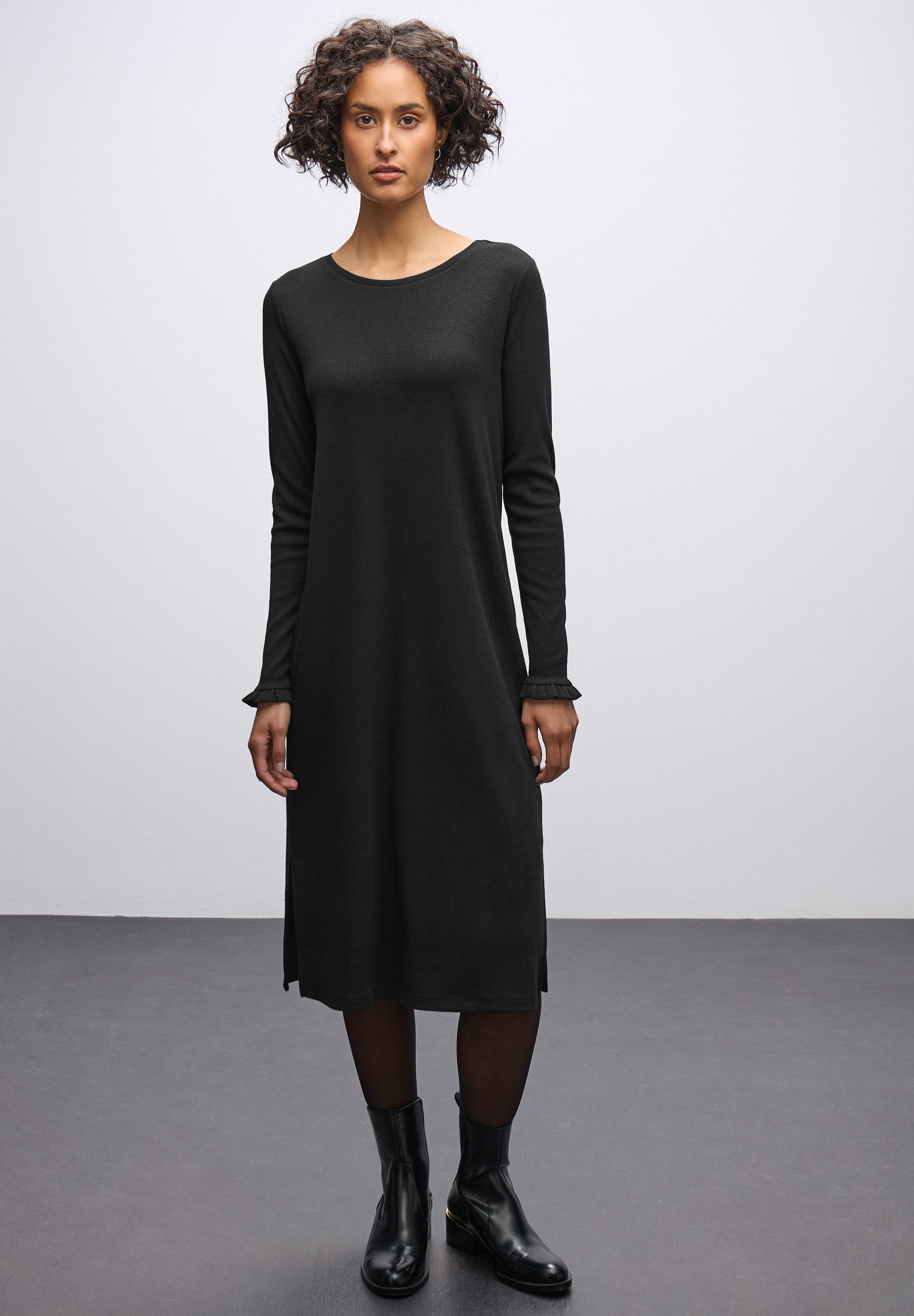 STREET ONE Midikleid mit Rundhalsausschnitt