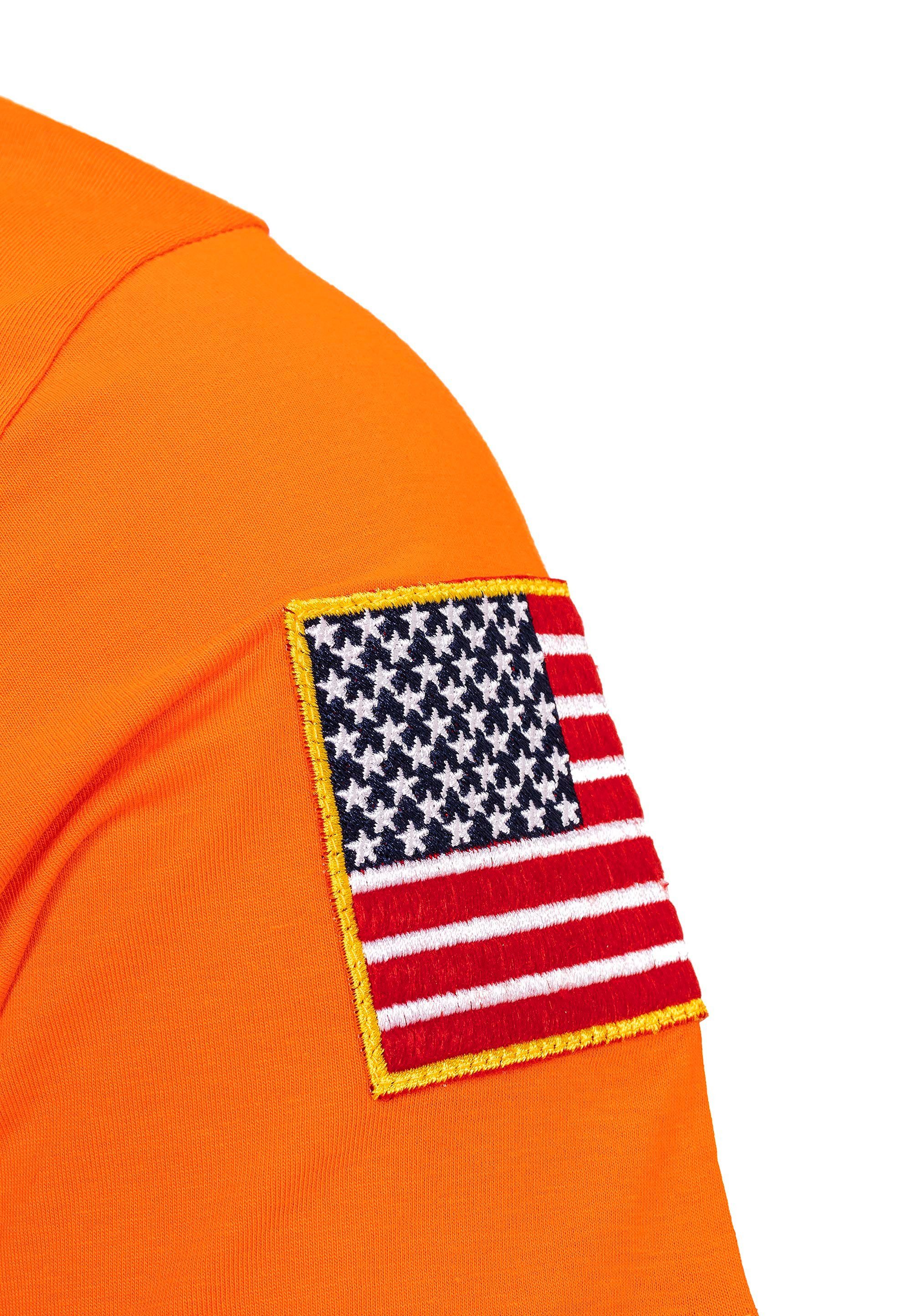RedBridge T-Shirt Tucson mit NASA-Design gesticktem orange