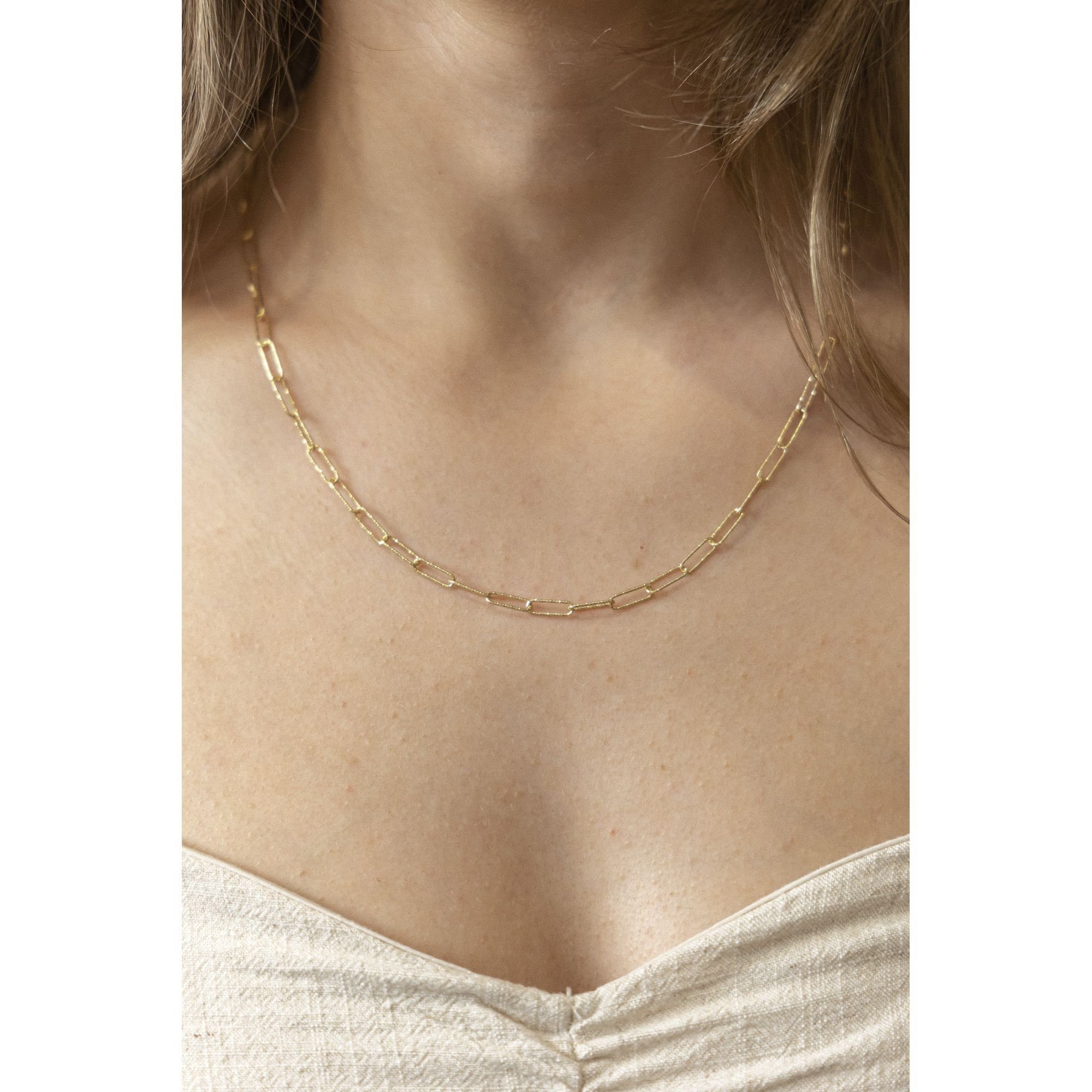 CELESTA Collierkettchen 925 Silber gelbvergoldet diamantiert