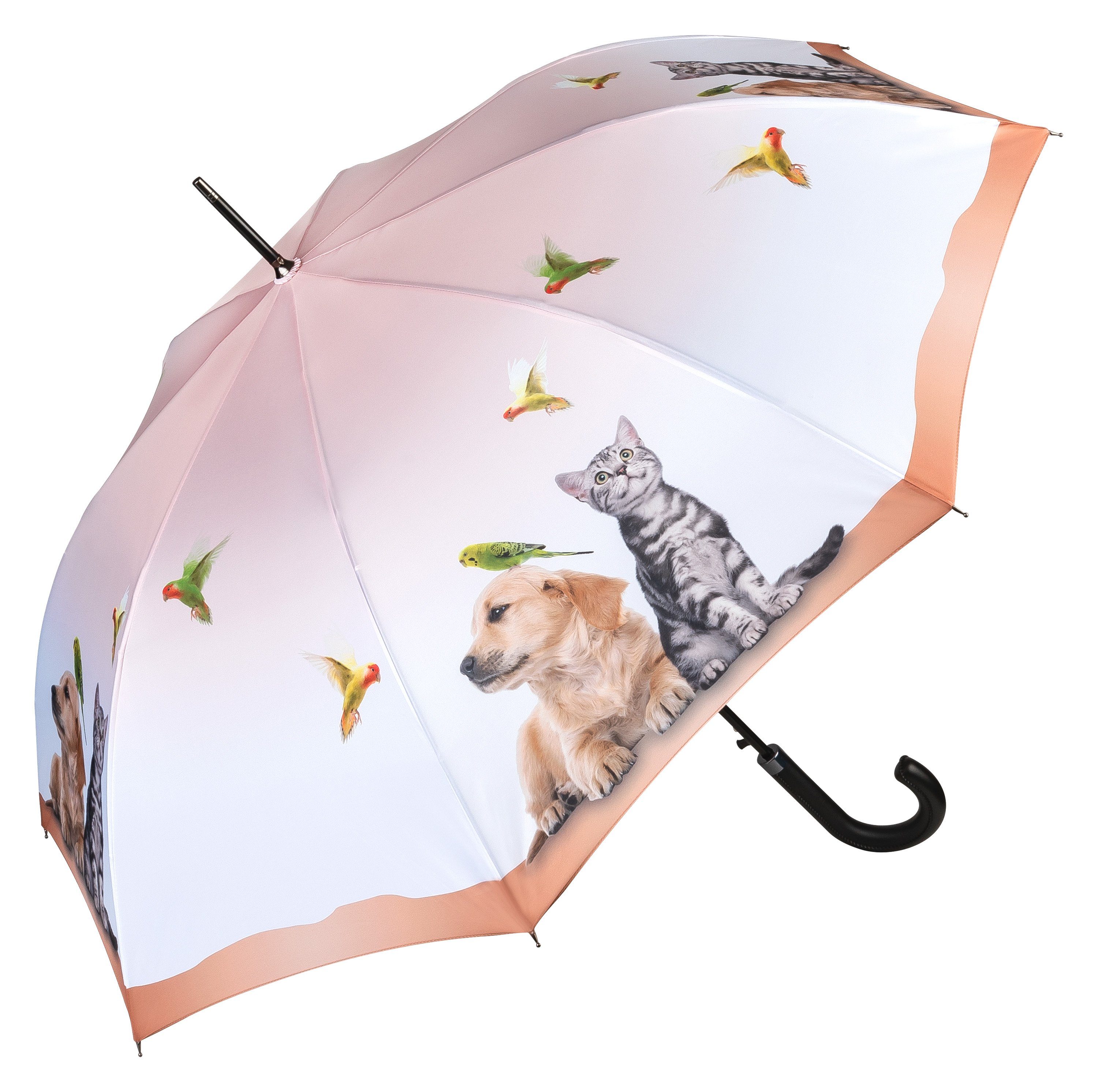 Kinderschirm, Kätzchen Motivschirm Lilienfeld Stockregenschirm Auf-Automatik von Katzentrio Tiermotiv