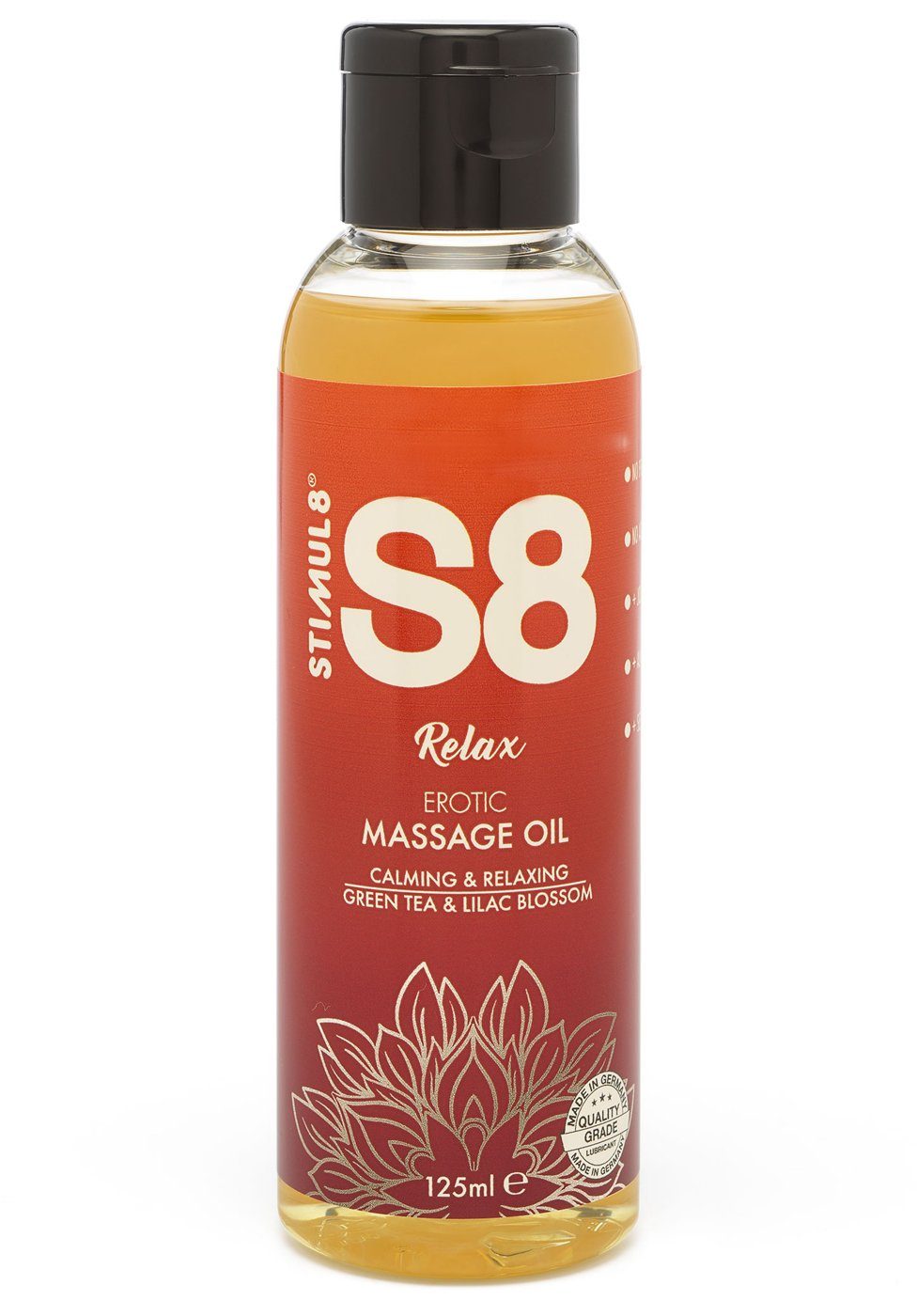 Stimul8 S8 Massageöl Massageöl Green Tea & Lilac Blossom - 125 ml