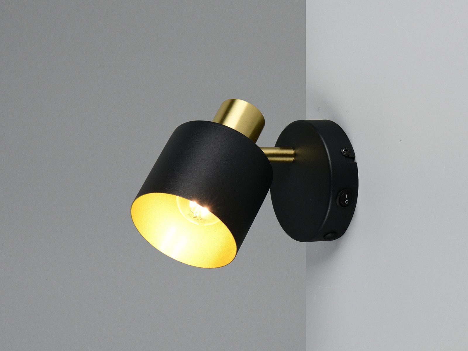 TRIO Leuchten LED Wandstrahler mit Schalter, schwenkbar Höhe 17cm, Dimmfunktion, LED wechselbar, Warmweiß, Wandleuchte innen, Nachttischlampe für die Wand inkl. Leuchtmittel