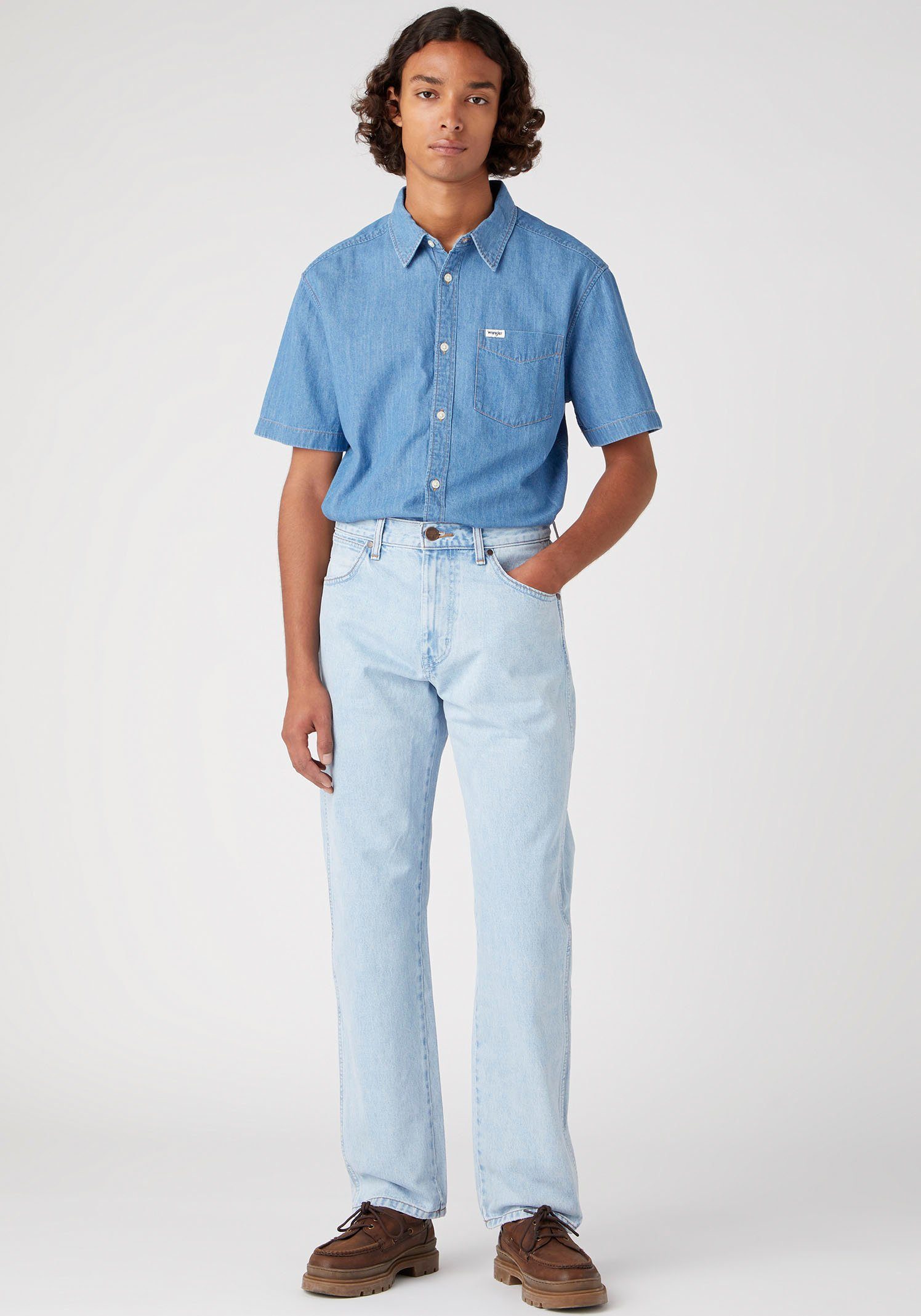 Wrangler Straight-Jeans Frontier stone meadow